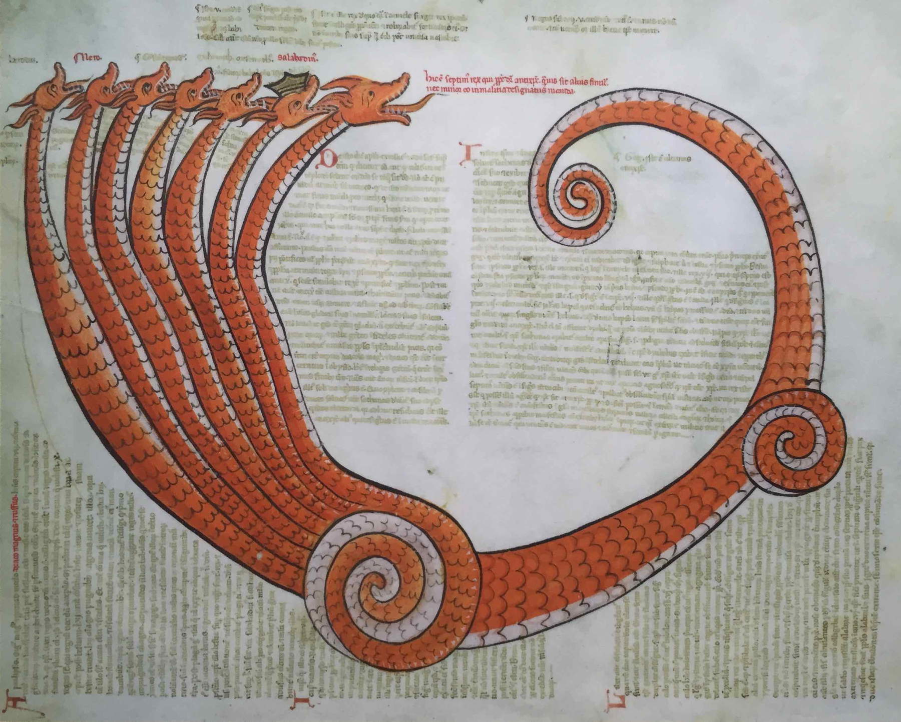 Il drago a sette teste del Liber Figurarum Il drago a sette teste del Liber Figurarum