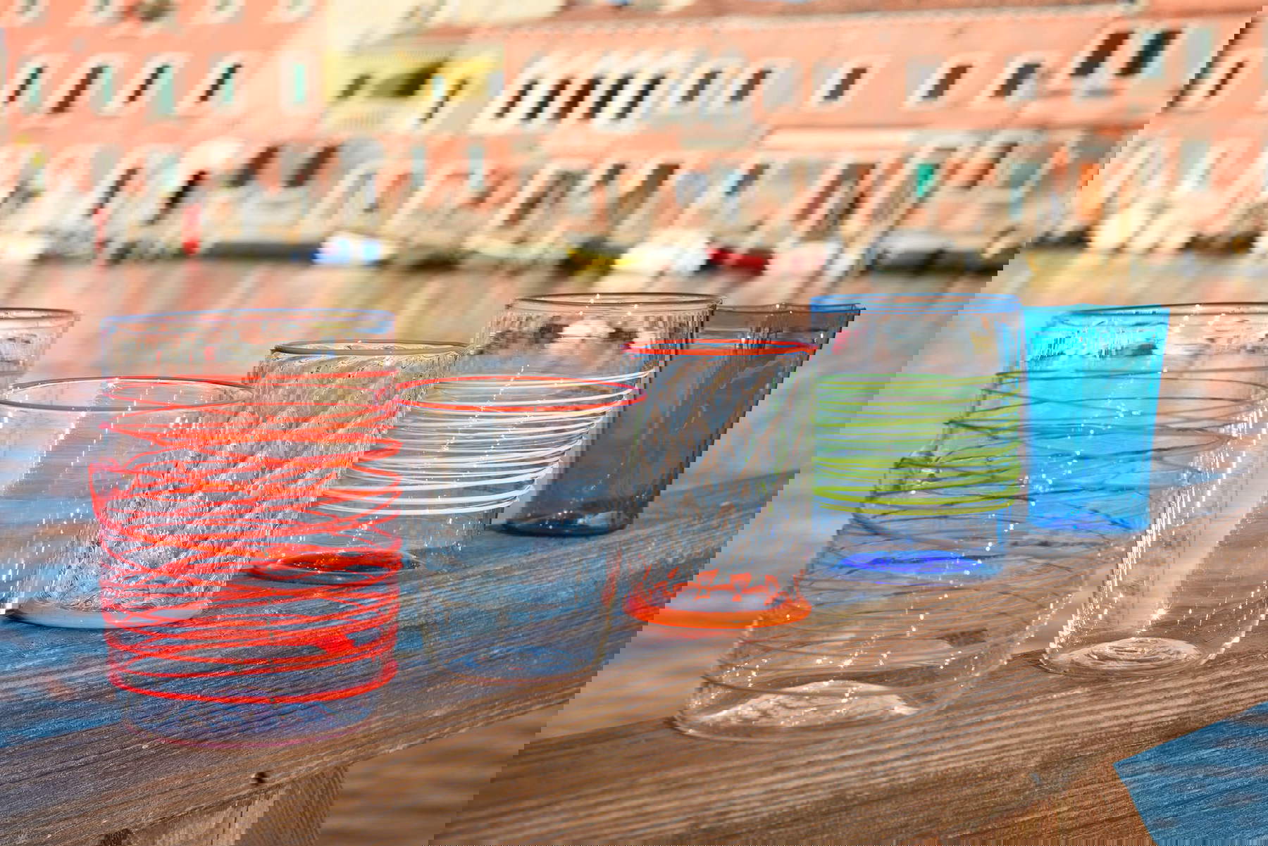 Murano glass beakers. Photo: Striulli A. Vetri / Promovetro Murano glass beakers. Photo: Striulli A. Vetri / Promovetro