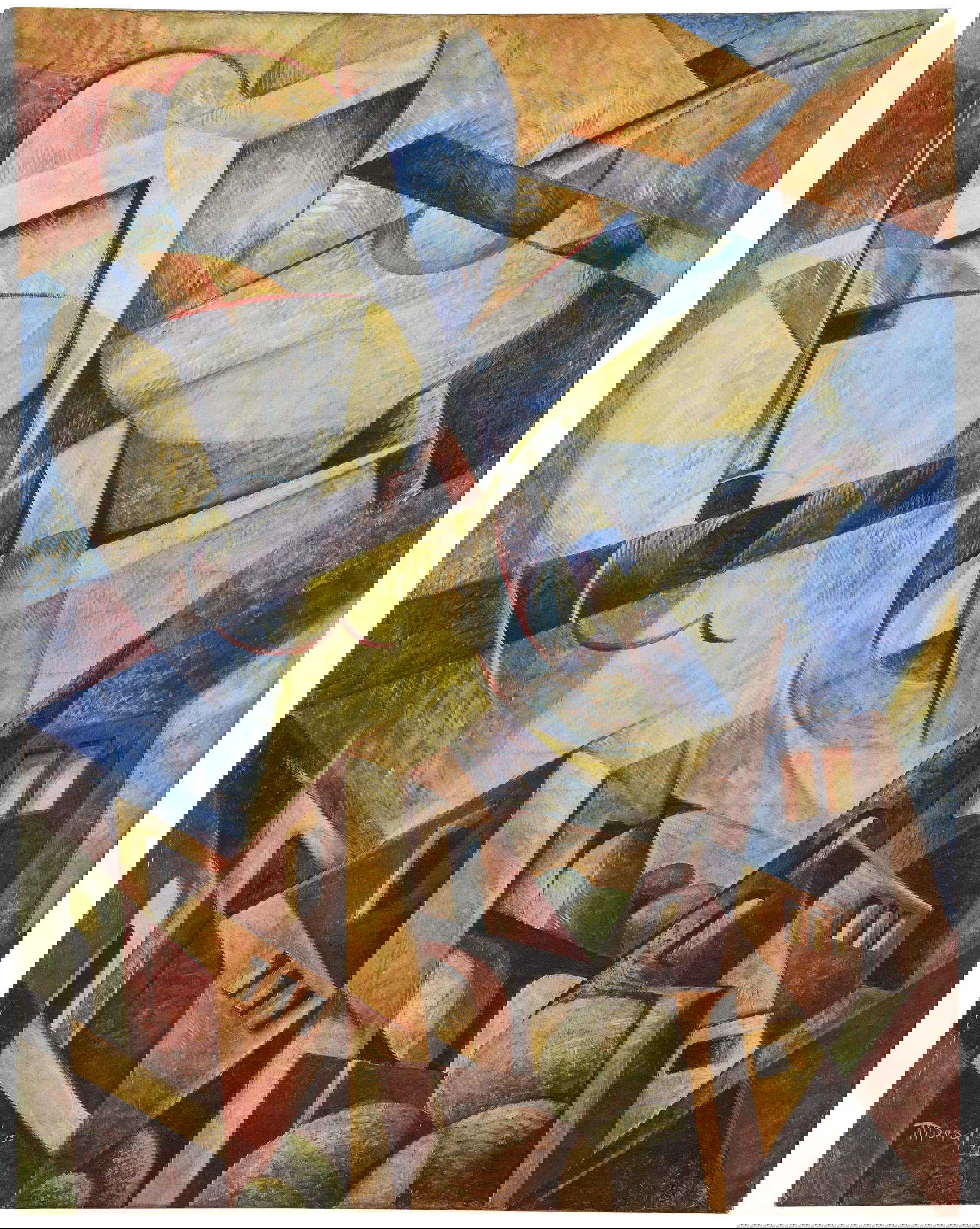 Antonio Marasco, Aeropittura (1932 ; technique mixte sur toile, 45 x 35 cm) Antonio Marasco, Aeropittura (1932 ; technique mixte sur toile, 45 x 35 cm)