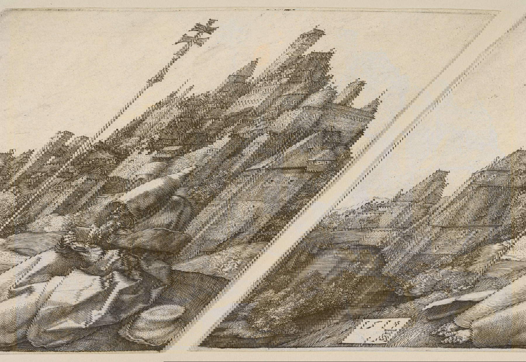 Albrecht Dürer, Der lesende Heilige Antonius (1519; Stichel, 98 x 143 mm; New York, The Metropolitan Museum) Albrecht Dürer, Der lesende Heilige Antonius (1519; Stichel, 98 x 143 mm; New York, The Metropolitan Museum)