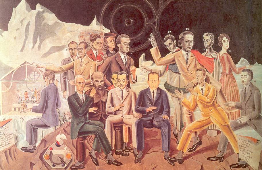 Max Ernst, Au rendez vous des amis (1922; Öl auf Leinwand, 130 x 195 cm; Köln, Museum Ludwig) Max Ernst, Au rendez vous des amis (1922; Öl auf Leinwand, 130 x 195 cm; Köln, Museum Ludwig)