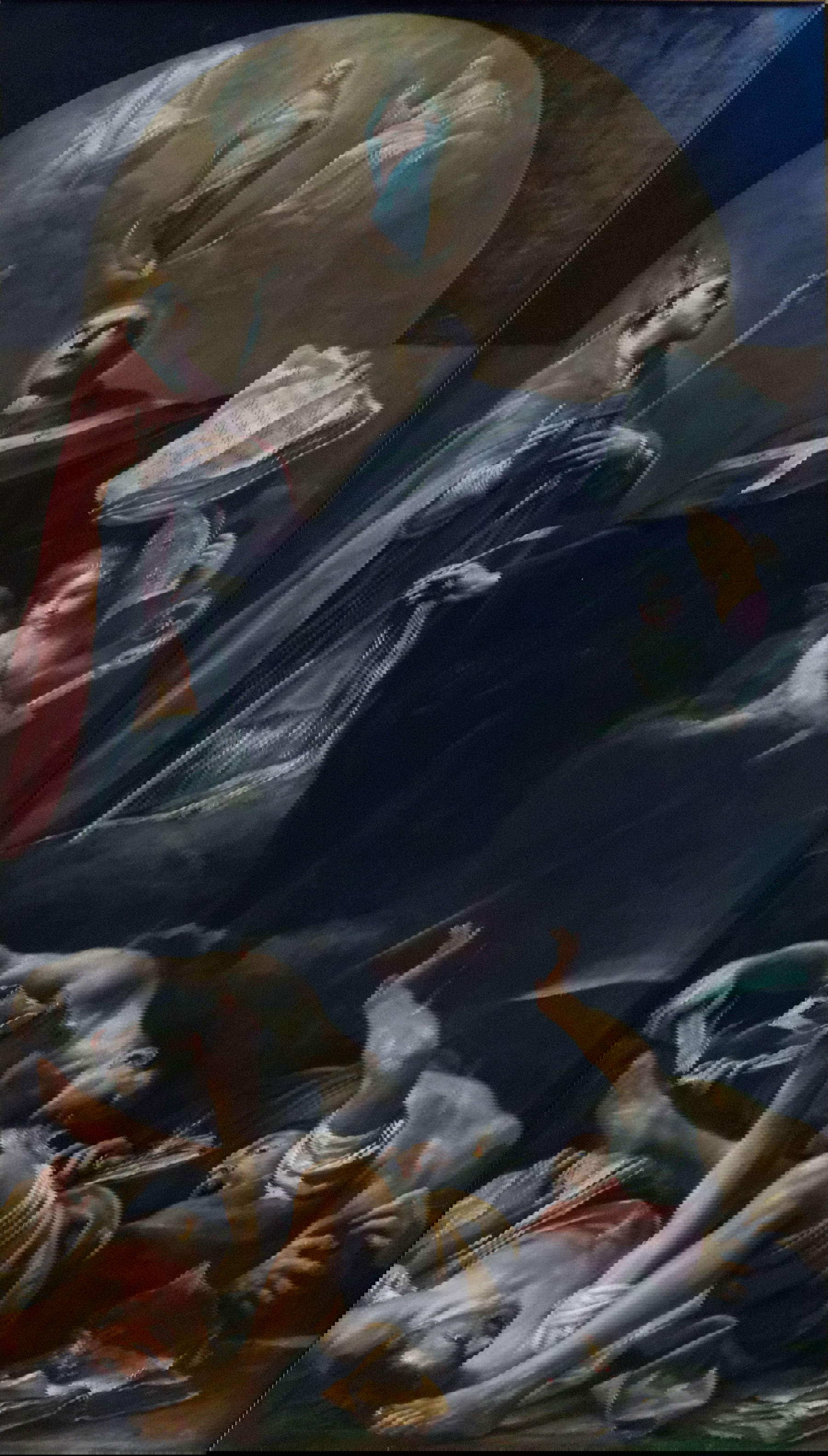 Giuseppe Maria Crespi, Immaculée Conception avec les saints Anselme et Martin (1722 ; huile sur toile, 234 x 130 cm ; Paris, Louvre). Localisation : Plaisance, église de San Sisto, chapelle de San Martino