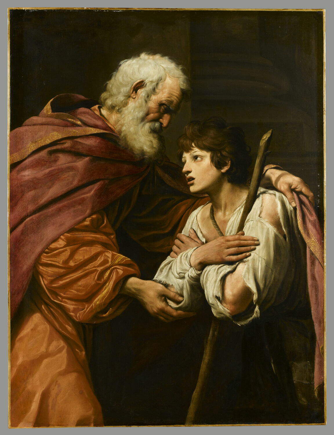 Lionello Spada, Le retour de l'enfant prodigue (vers 1615 ; huile sur toile, 160 x 130 cm ; Paris, Louvre). Lieu de conservation : Modène, Collections ducales