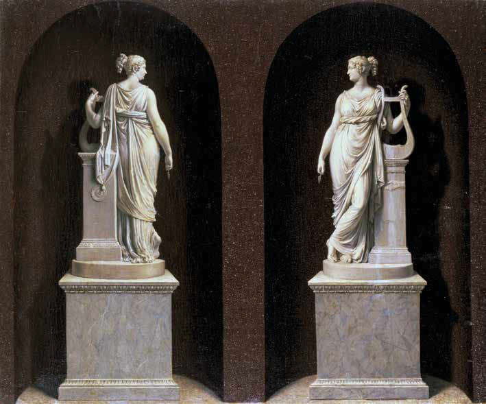 Bernardino Nocchi, Alexandrine de Bleschamp als Tersicore, nach Canova (1808; Öl auf Leinwand, 60 x 75 cm; Lucca, Museo Nazionale di Palazzo Mansi) Bernardino Nocchi, Alexandrine de Bleschamp als Tersicore, nach Canova (1808; Öl auf Leinwand, 60 x 75 cm; Lucca, Museo Nazionale di Palazzo Mansi)