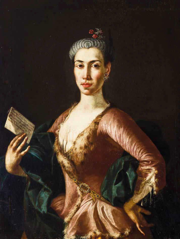 Giuseppe Antonio Luchi, genannt der Diecimino, Porträt von Maria Angela Sardini (um 1765; Öl auf Leinwand, 90 x 71 cm; Sammlung Moreno Petrini) Giuseppe Antonio Luchi, genannt der Diecimino, Porträt von Maria Angela Sardini (um 1765; Öl auf Leinwand, 90 x 71 cm; Sammlung Moreno Petrini)