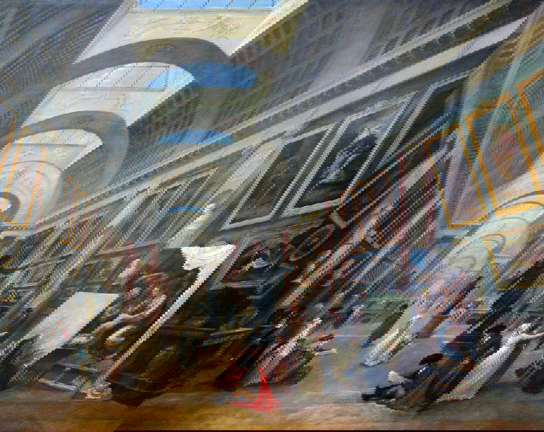 Hubert Robert, Projet de transformation de la Grande Galerie du Louvre (1796 ; huile sur toile, 115 x 145 cm ; Paris, Louvre) Hubert Robert, Projet de transformation de la Grande Galerie du Louvre (1796 ; huile sur toile, 115 x 145 cm ; Paris, Louvre)