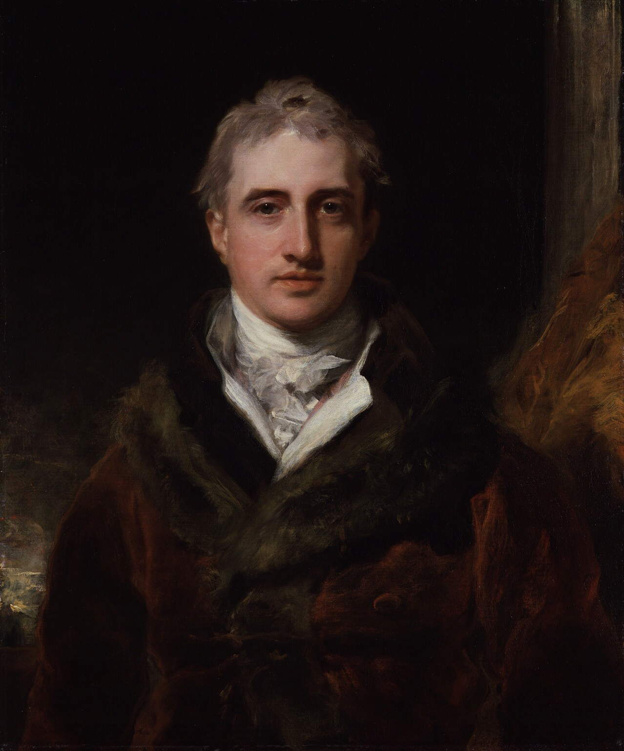 Thomas Lawrence, Portrait de Lord Castlereagh (1809-1810 ; huile sur toile, 74,3 x 61,6 cm ; Londres, National Portrait Gallery) Thomas Lawrence, Portrait de Lord Castlereagh (1809-1810 ; huile sur toile, 74,3 x 61,6 cm ; Londres, National Portrait Gallery)