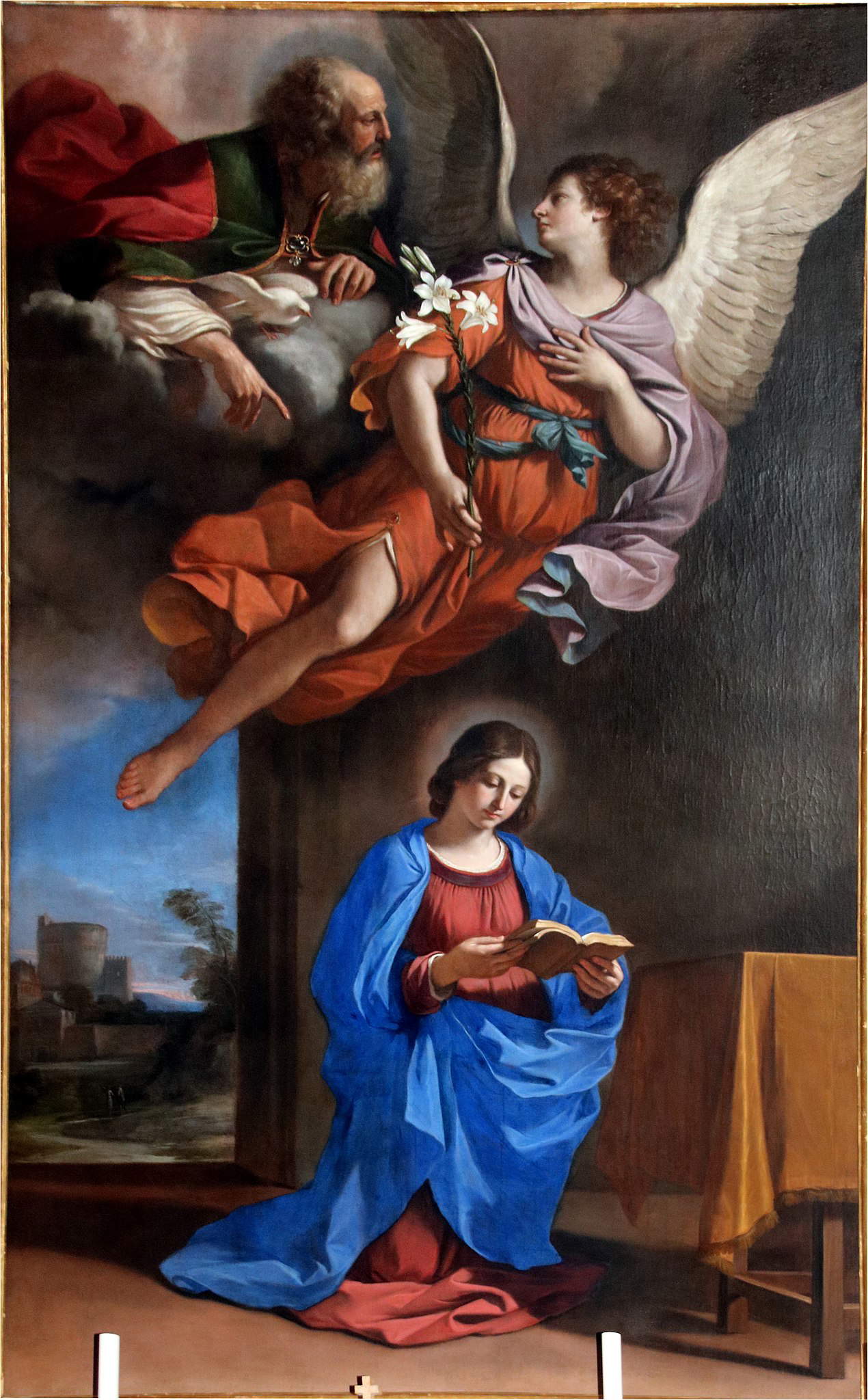 Guercino, Annunciation (1646; oil on canvas, 323 x 198 cm; Pieve di Cento, Santa Maria Maggiore) Guercino, Annunciation (1646; oil on canvas, 323 x 198 cm; Pieve di Cento, Santa Maria Maggiore)