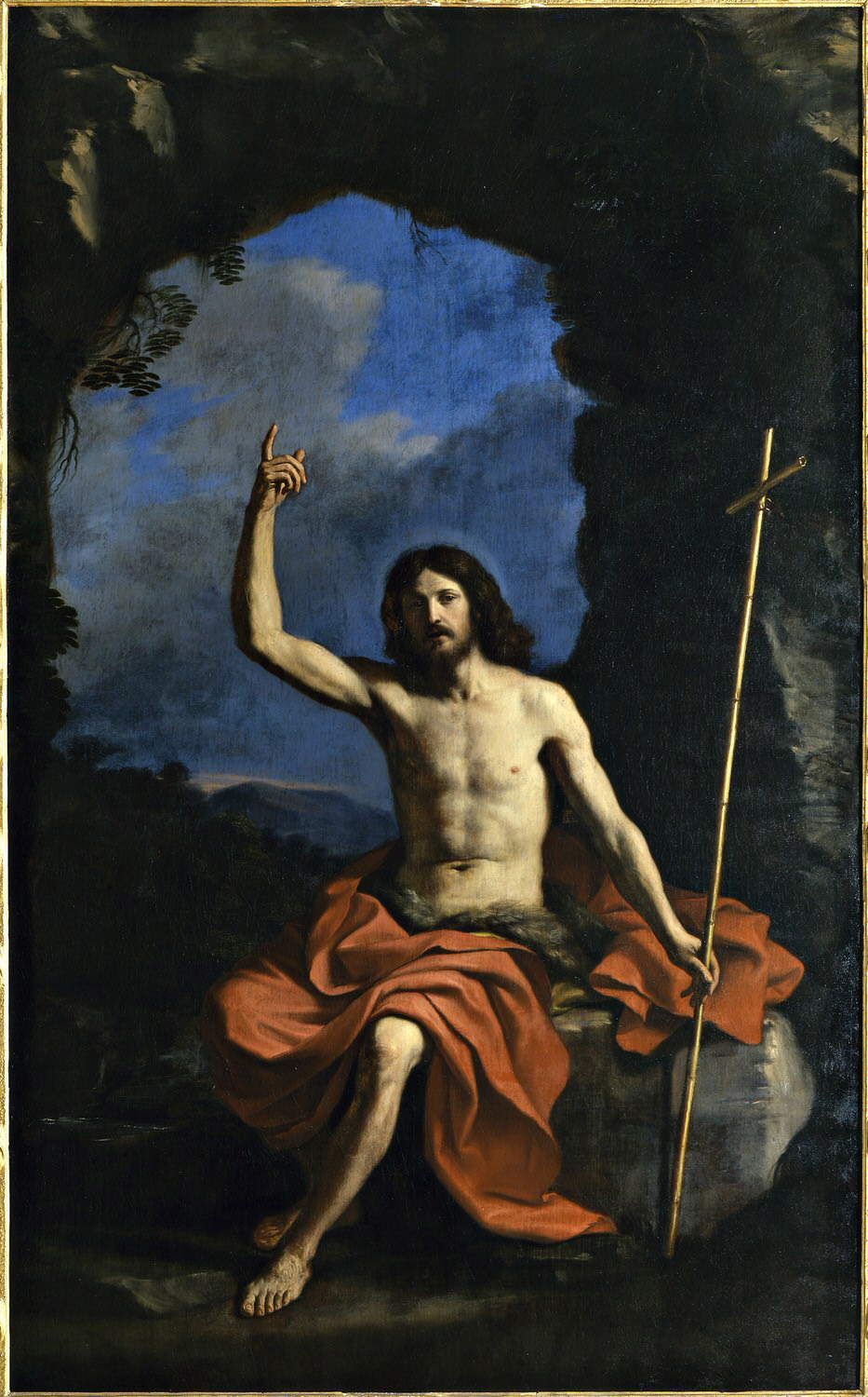Guercino, Saint John the Baptist (1650; oil on canvas, 230 x 155 cm; Cento, Pinacoteca Civica) Guercino, Saint John the Baptist (1650; oil on canvas, 230 x 155 cm; Cento, Pinacoteca Civica)