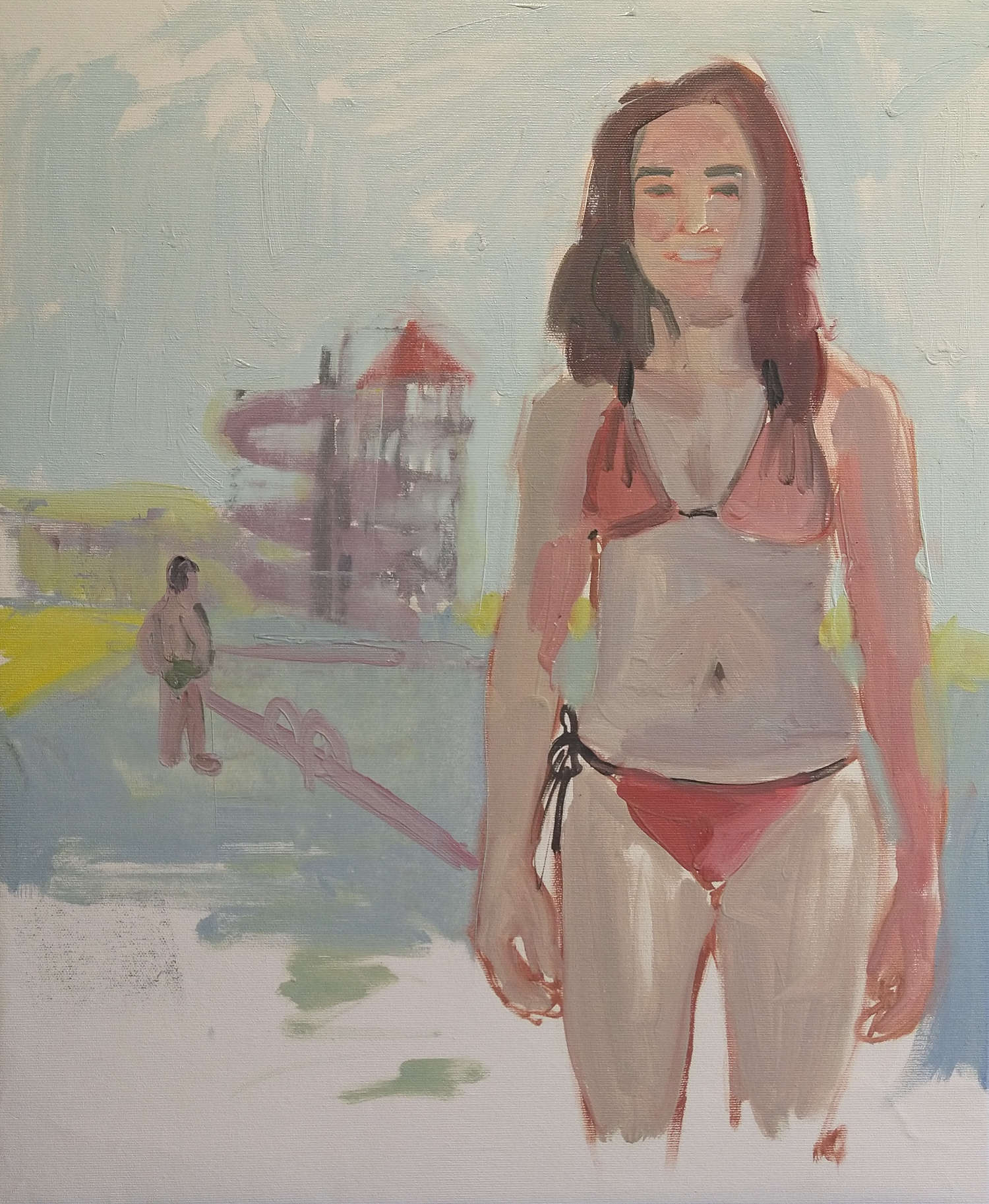 Matteo Pannocchia, Aquapark (2022; Öl auf Leinwand)