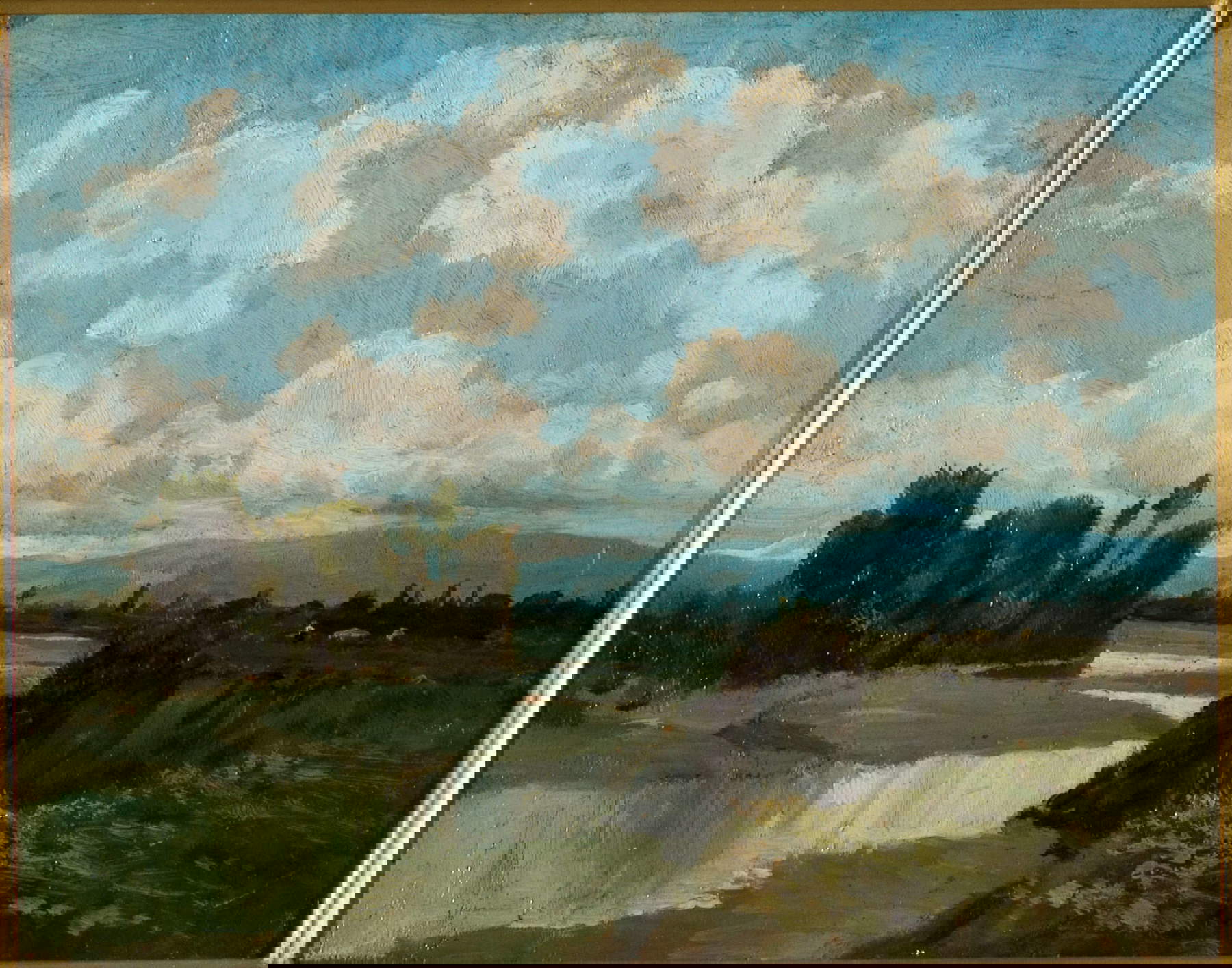 Serafino De Tivoli, L'Arno à San Rossore (1860-1864 ; huile sur panneau, 19 x 24 cm ; Bari, Pinacoteca G. Giaquinto, collection Grieco) Serafino De Tivoli, L'Arno à San Rossore (1860-1864 ; huile sur panneau, 19 x 24 cm ; Bari, Pinacoteca G. Giaquinto, collection Grieco)
