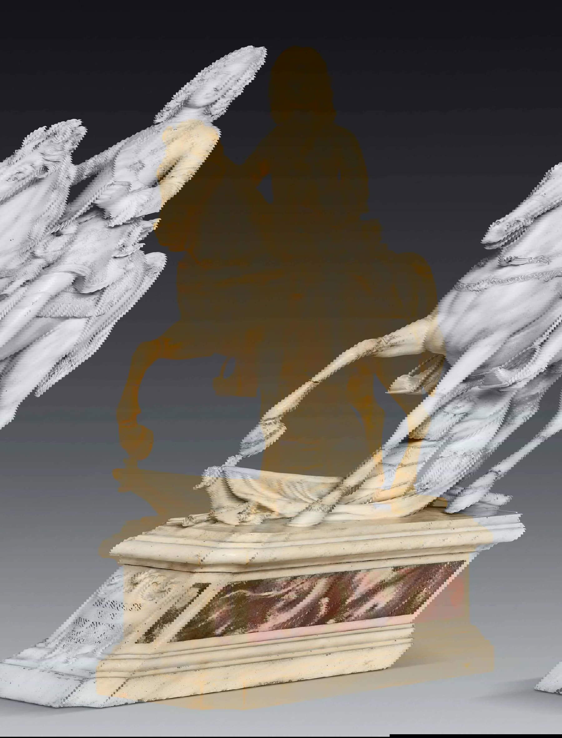 Francesco Antonio Casarini detto il Panzetta, Bozzetto per il monumento equestre a Francesco III d'Este duca di Modena (1750; marmo bianco di Carrara, 71 x 47 x 22,5 cm). Presentato da: Altomani &amp; Sons