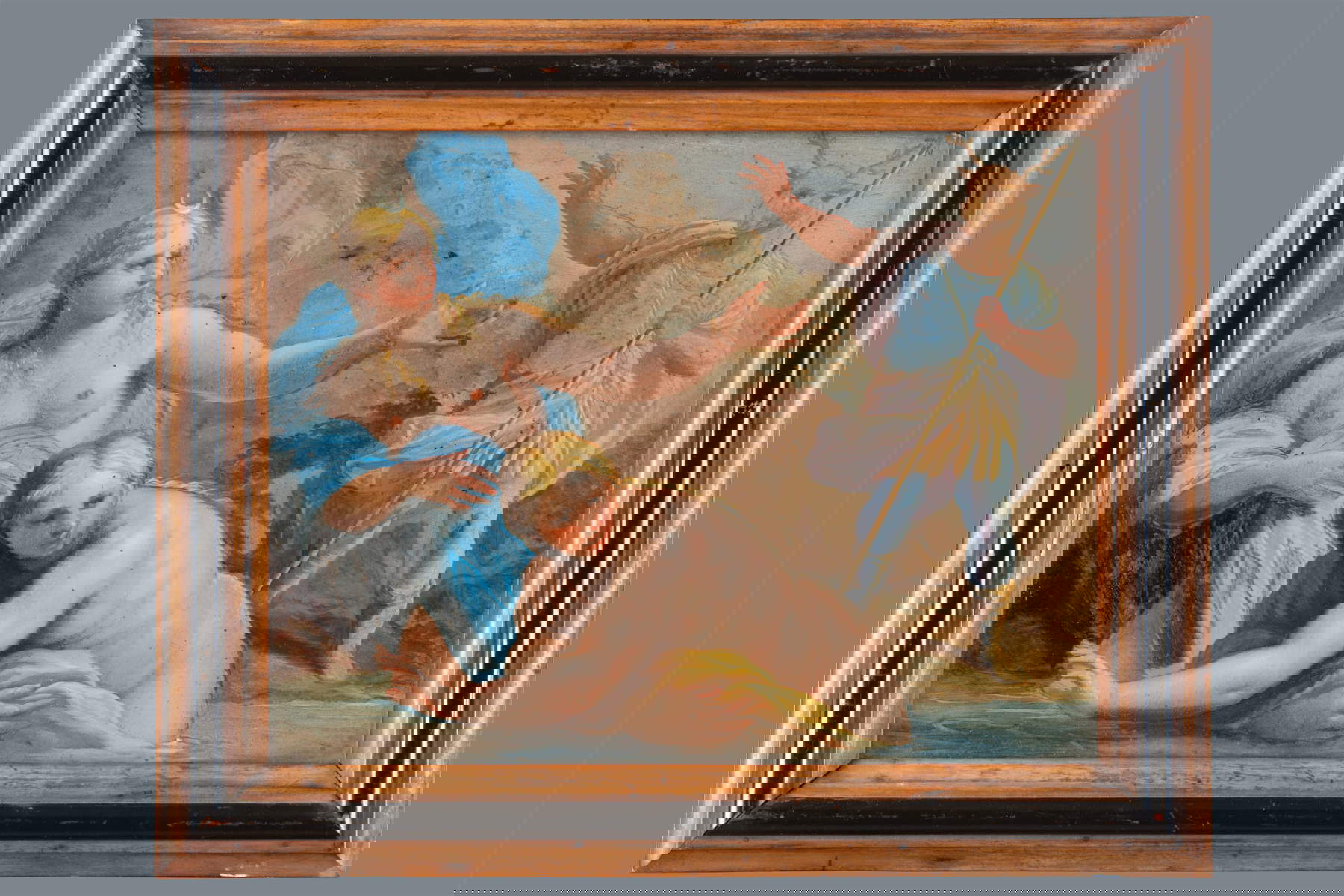 Luca Giordano, Diana mit einer Nymphe und Actaeon (Öl auf Glas, 25,5 x 33 cm) Luca Giordano, Diana mit einer Nymphe und Actaeon (Öl auf Glas, 25,5 x 33 cm)