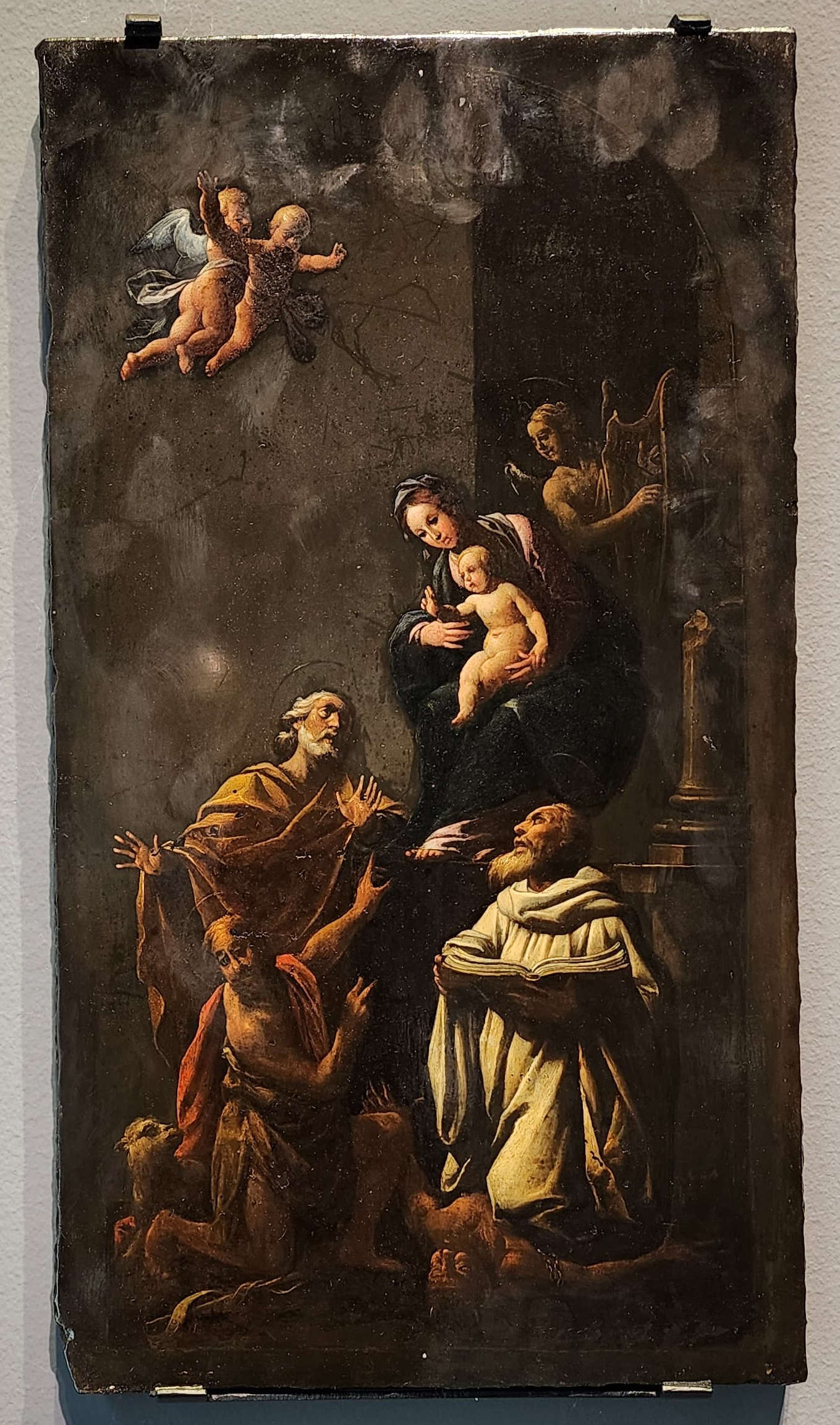 Pasquale Ottino, Madonna con Bambino e santi (olio su ardesia, 48 x 26 cm). Presentato da: Dickinson