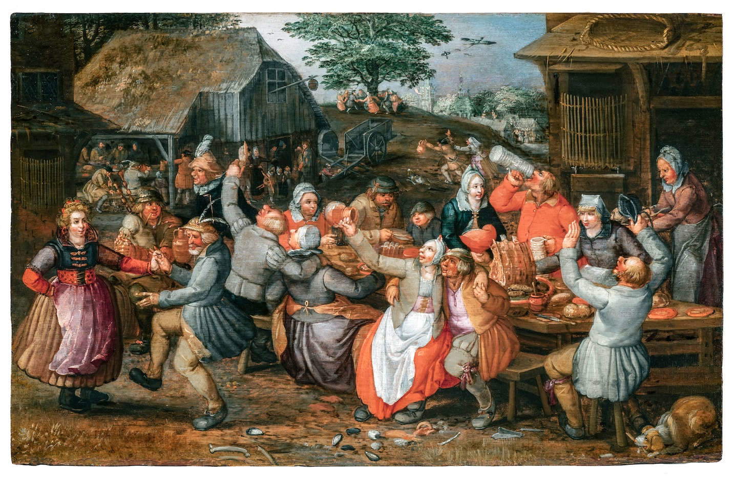 David Vinckboons, Das Dorffest (Öl auf Tafel, 27 x 43 cm) David Vinckboons, Das Dorffest (Öl auf Tafel, 27 x 43 cm)