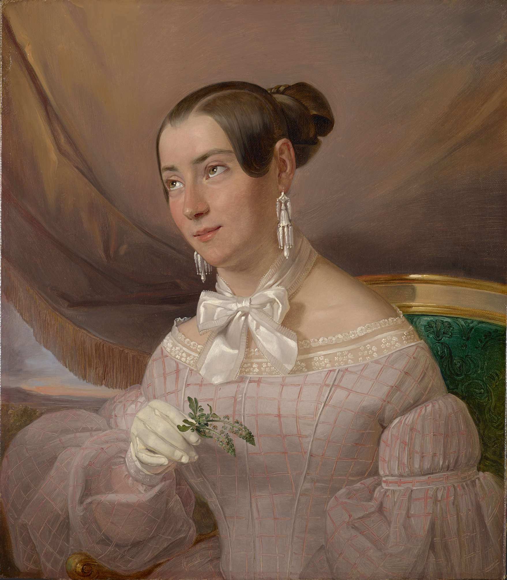 Giuseppe Molteni, Frauenporträt (Öl auf Leinwand, 63 x 50 cm) Giuseppe Molteni, Frauenporträt (Öl auf Leinwand, 63 x 50 cm)