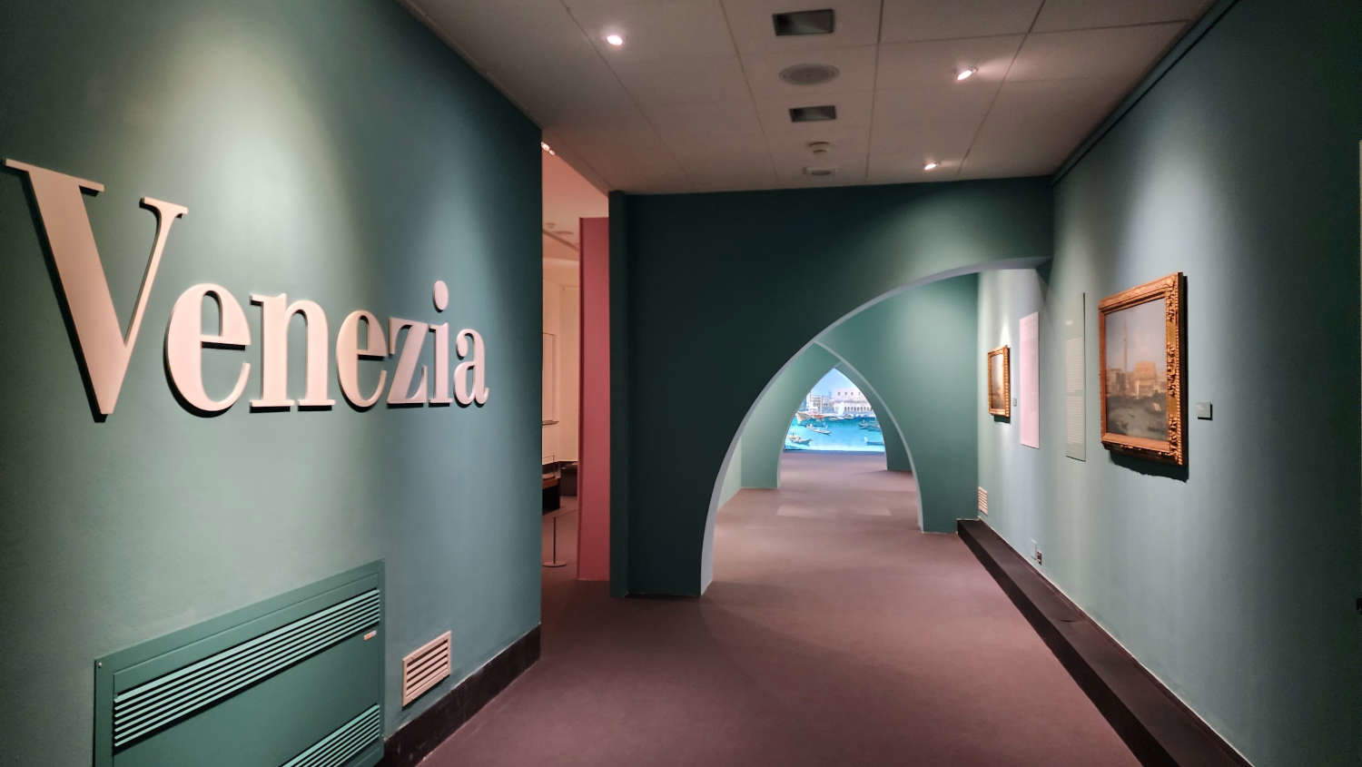 Einrichtung der Ausstellung L'arte di viaggiare. Italien und die Grand Tour