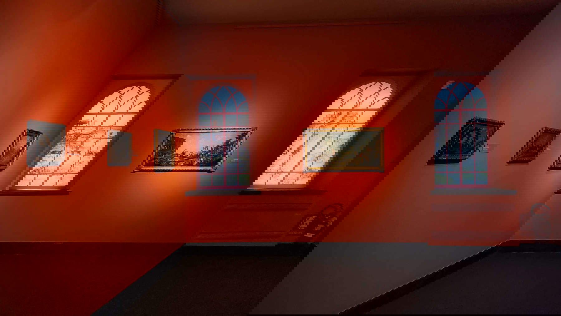 Einrichtung der Ausstellung L'arte di viaggiare. Italien und die Grand Tour