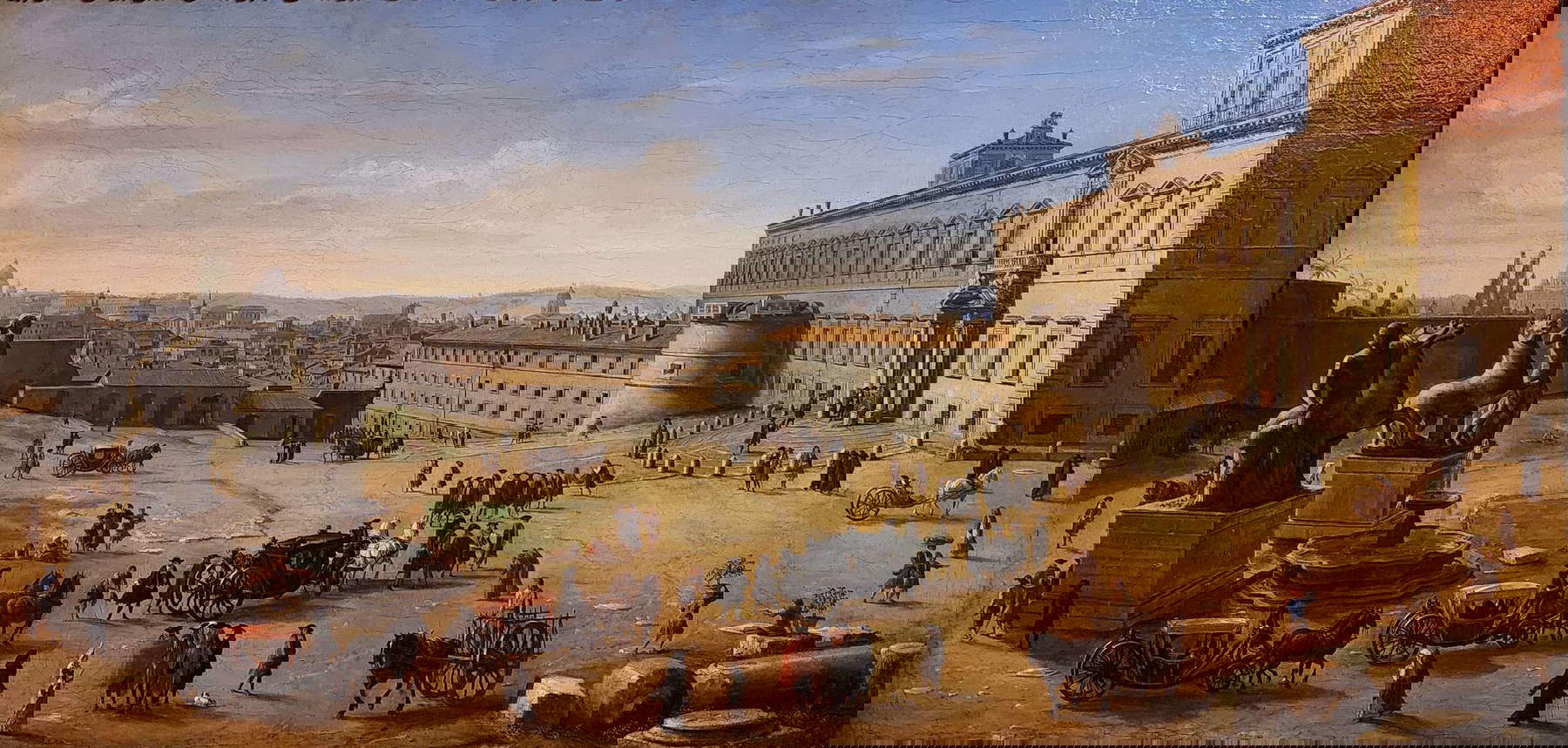 Caspar van Wittel, Blick auf die Piazza del Quirinale (Öl auf Leinwand; La Spezia, Museo Civico Amedeo Lia)