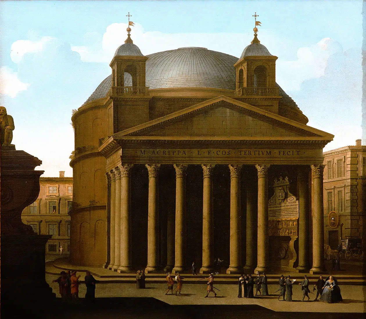 Charles Nattiez, Blick auf das Pantheon (Öl auf Leinwand; Rimini, Fondazione Cassa di Risparmio di Rimini)