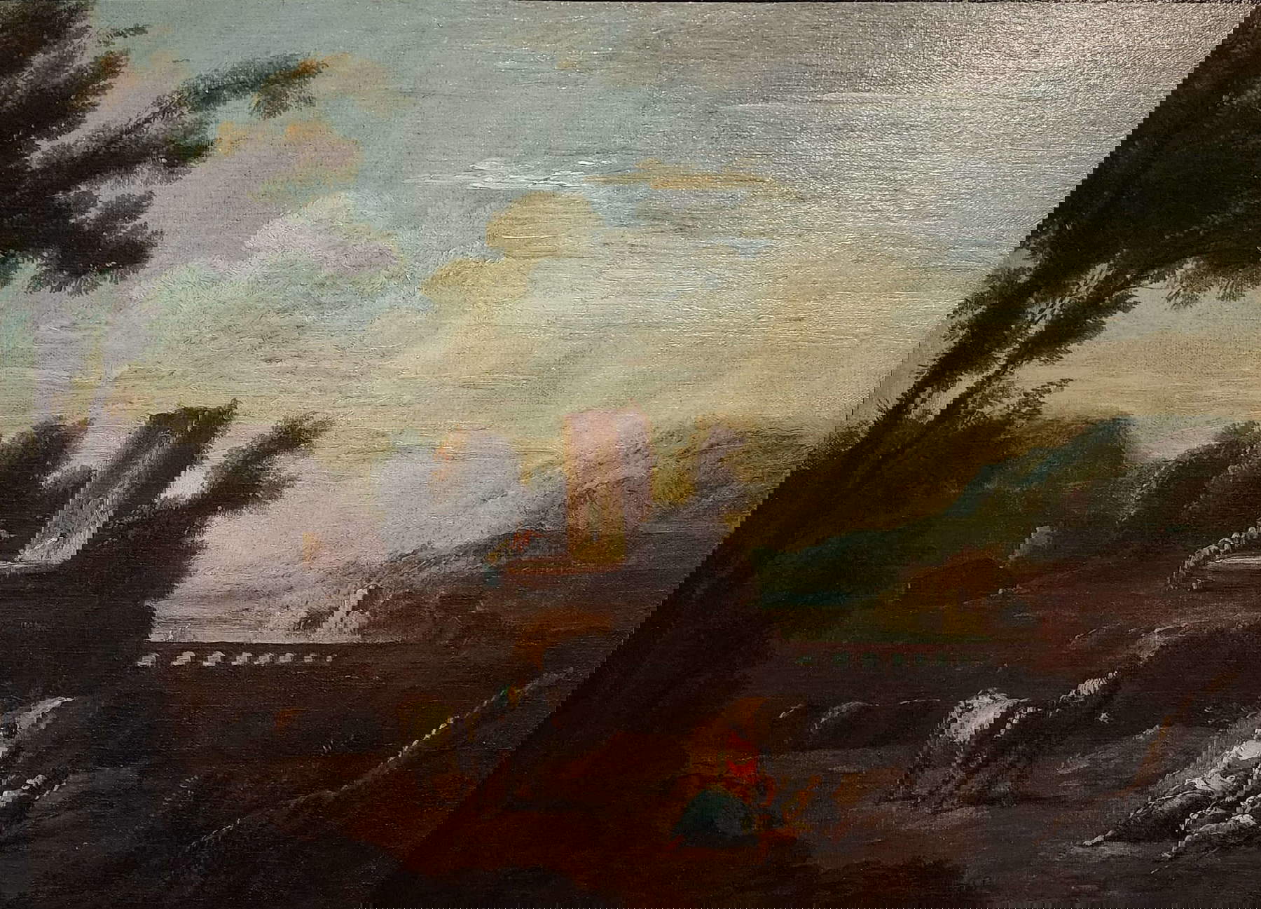 Giuseppe Zais, Landschaft mit Bauern (Öl auf Leinwand; La Spezia, Museo Civico Amedeo Lia)