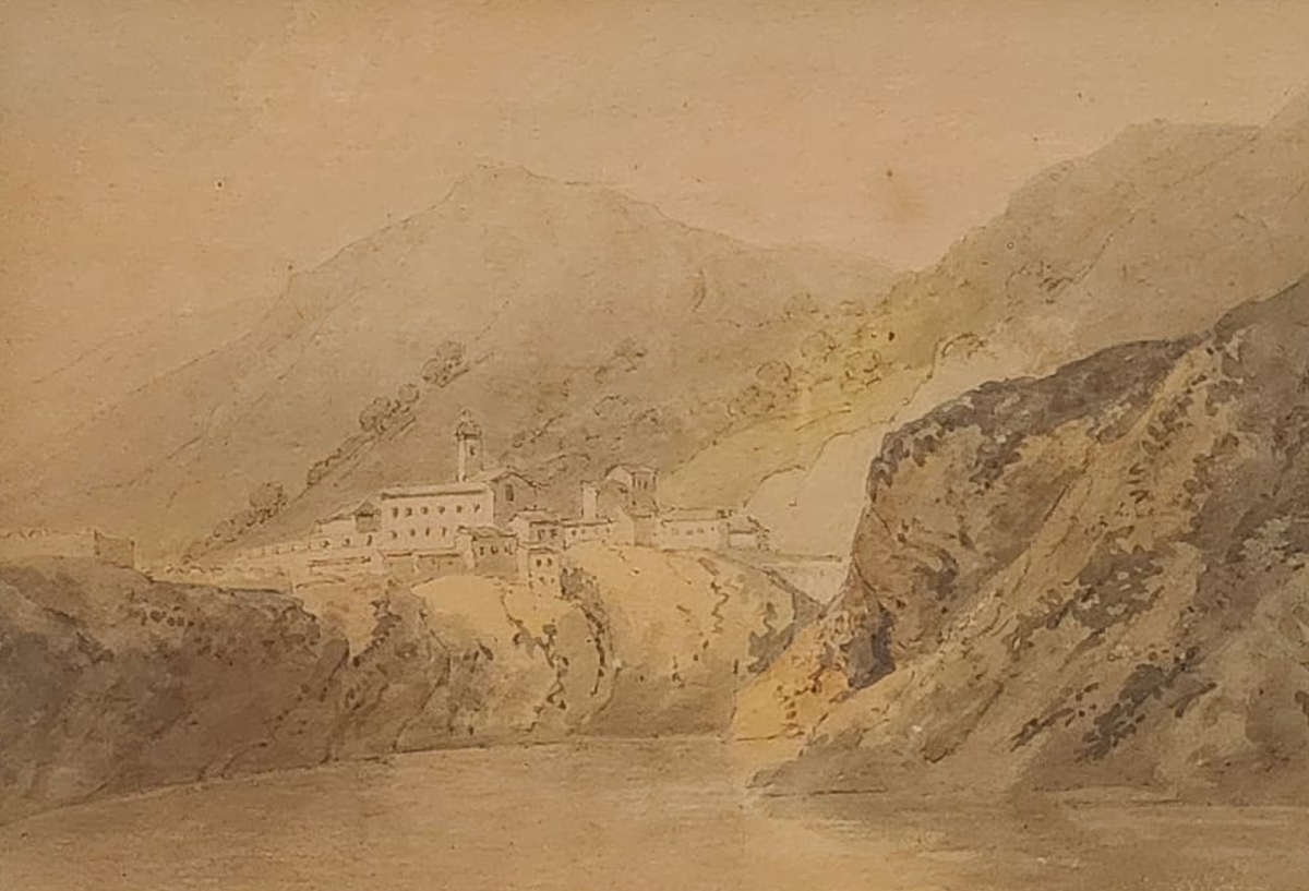 William Turner, Stadt an der Levante-Riviera (Bleistift und Aquarell; La Spezia, Museo Civico Amedeo Lia)