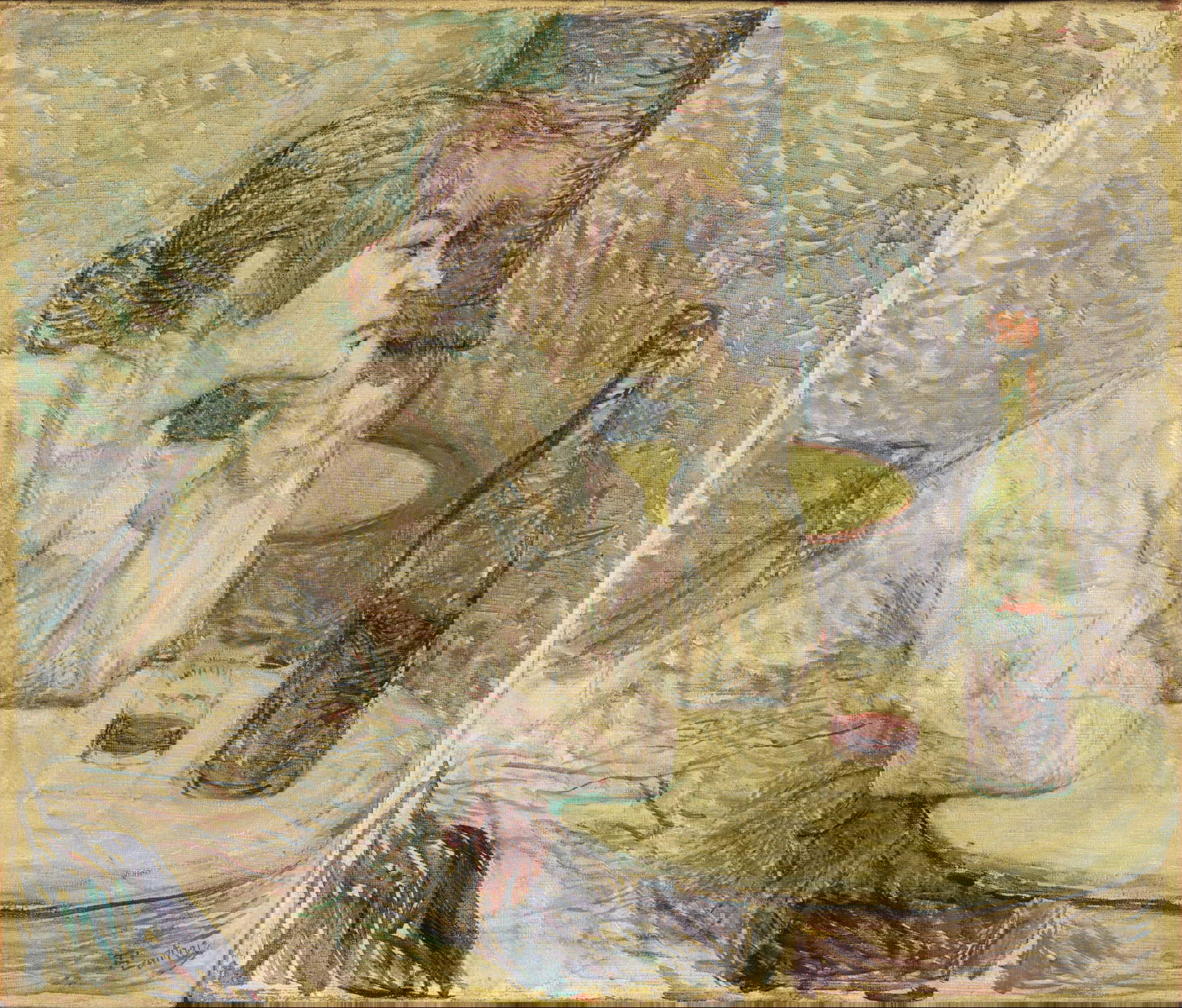 Henri de Toulouse-Lautrec, Gueule de bois o Ritratto di Suzanne Valadon (1887-1889; olio su tela, 47 x 55,3 cm; Cambridge, Fogg Art Museum)