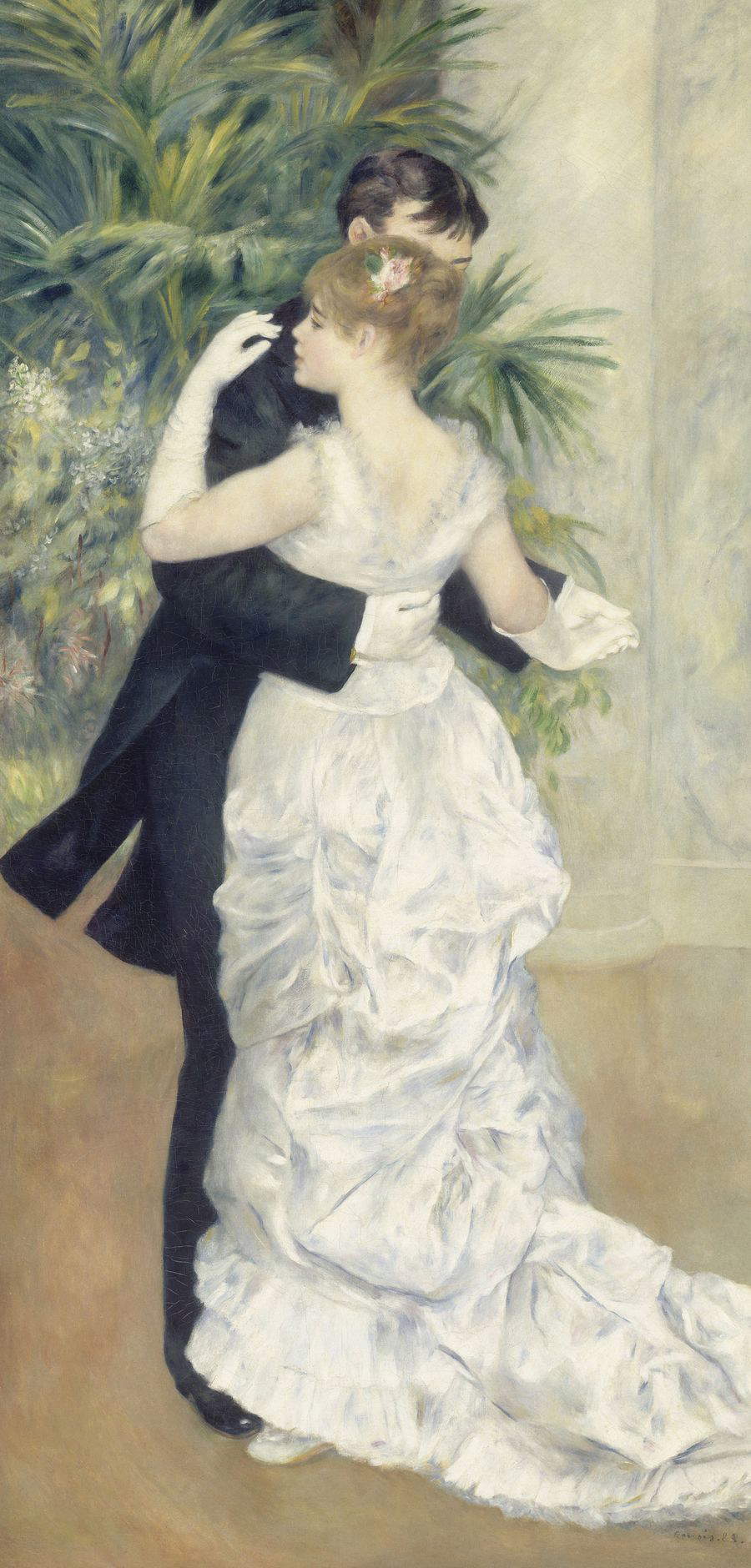 Pierre-Auguste Renoir, Ballo in citt&agrave; (1883; olio su tela, 179,7 x 89,1 cm; Parigi, Mus&eacute;e d'Orsay)