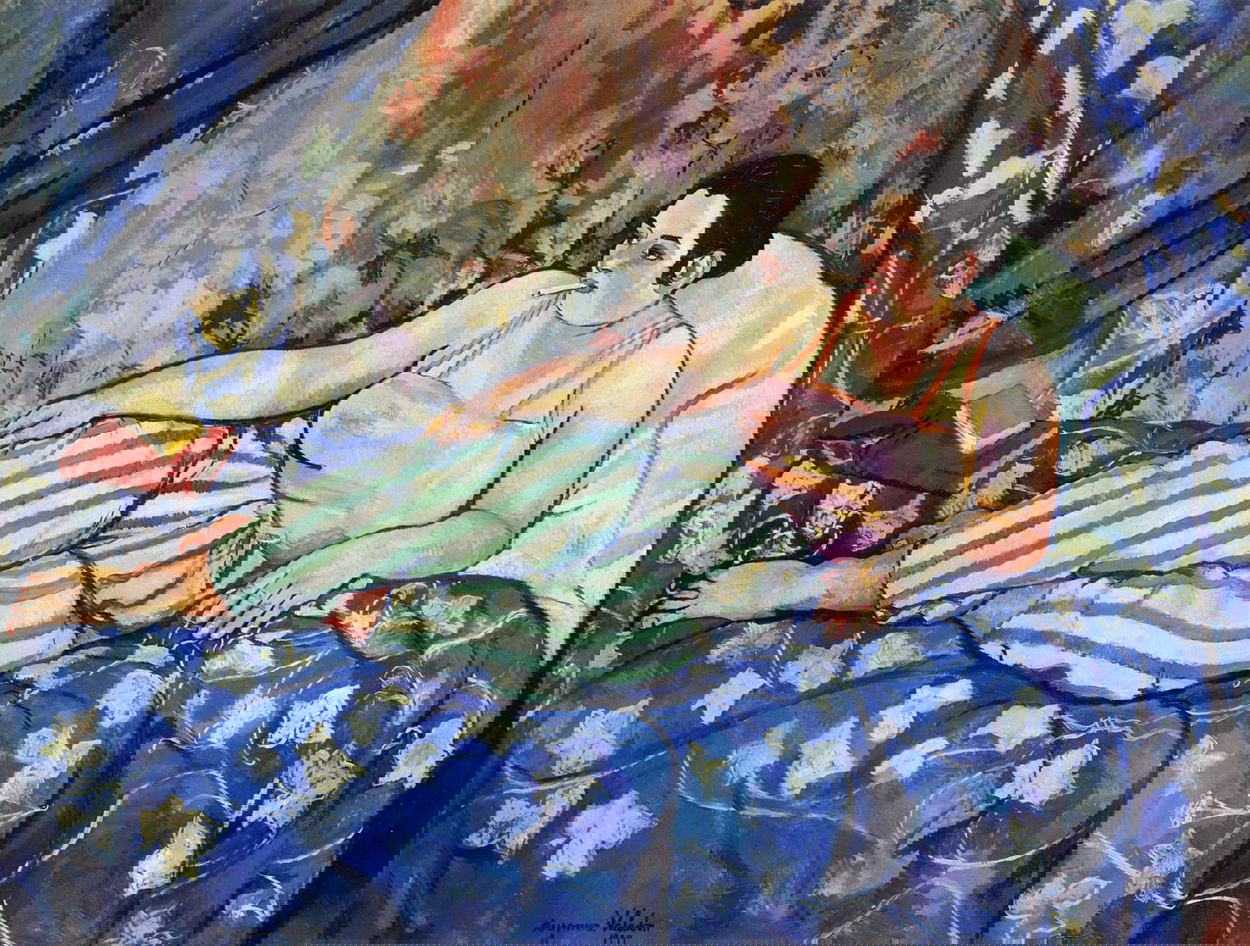 Suzanne Valadon, La camera blu (1923; olio su tela, 90 x 116 cm; Limoges, Mus&eacute;e des Beaux Arts)