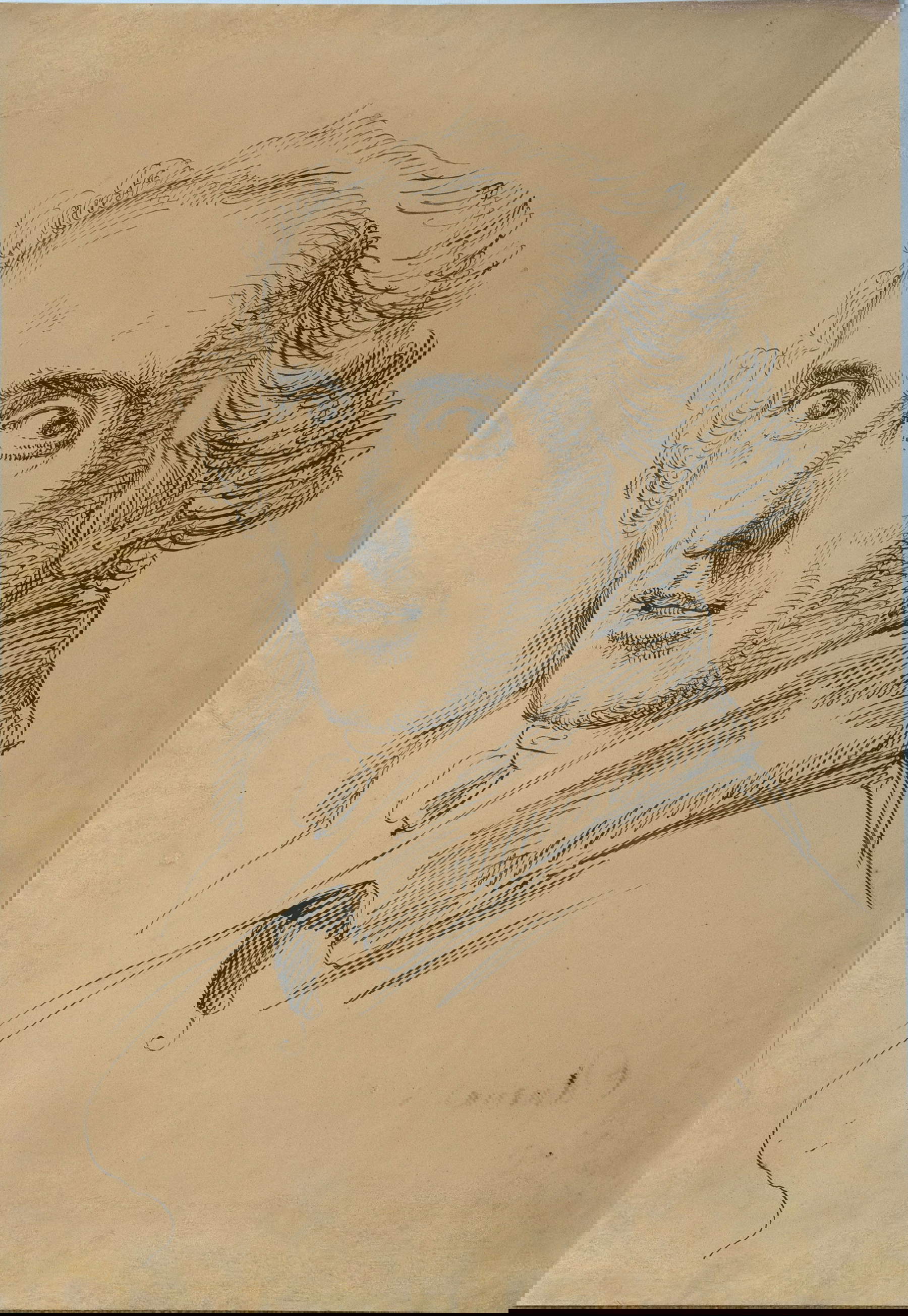 Luigi Sabatelli, Portrait d'Antonio Canova (1805 ; plume et encre noire sur papier ocre, 355 x 243 mm) Luigi Sabatelli, Portrait d'Antonio Canova (1805 ; plume et encre noire sur papier ocre, 355 x 243 mm)