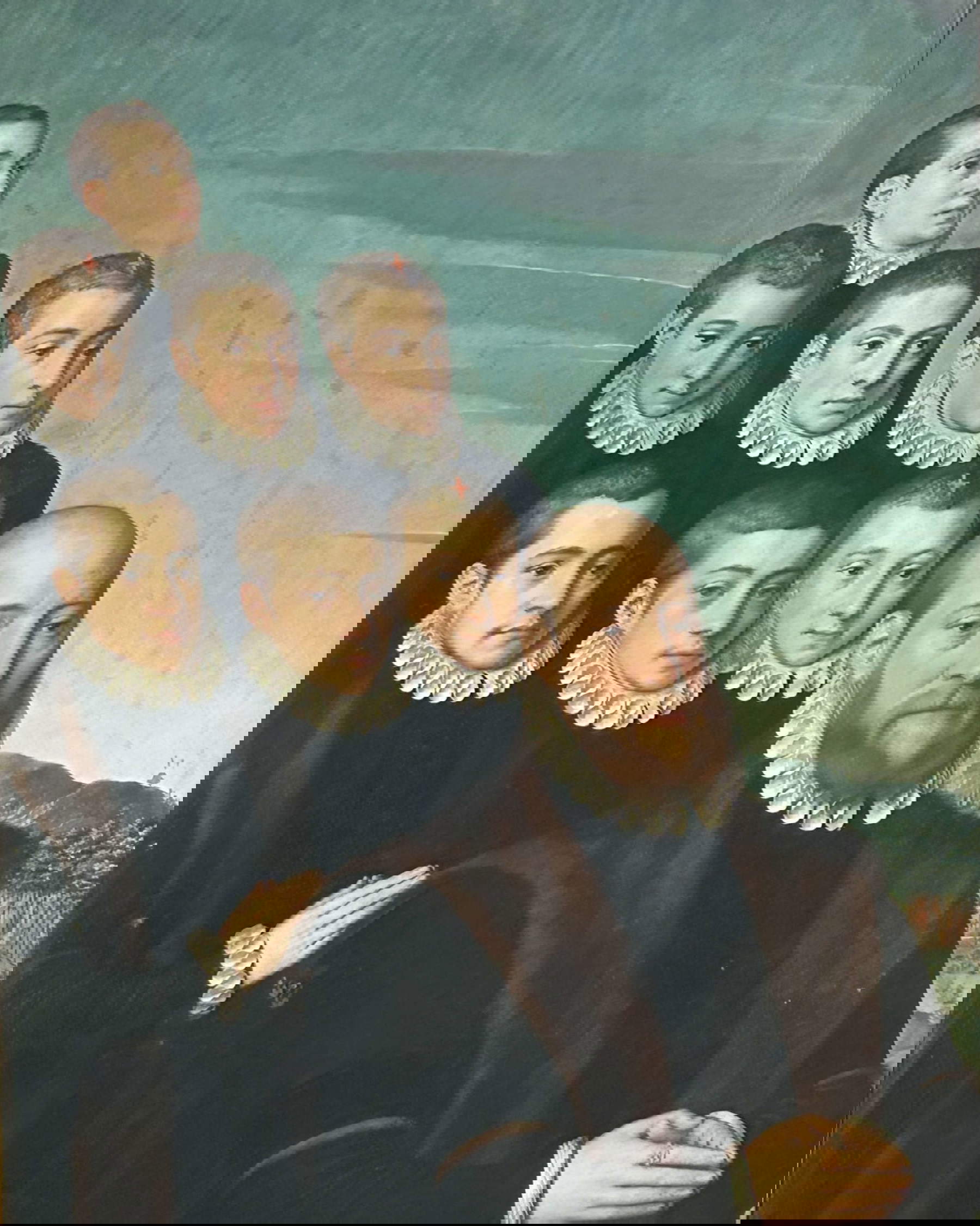 Detail of the side panel of the Transfiguration of Christ, by Pourbous, 1573