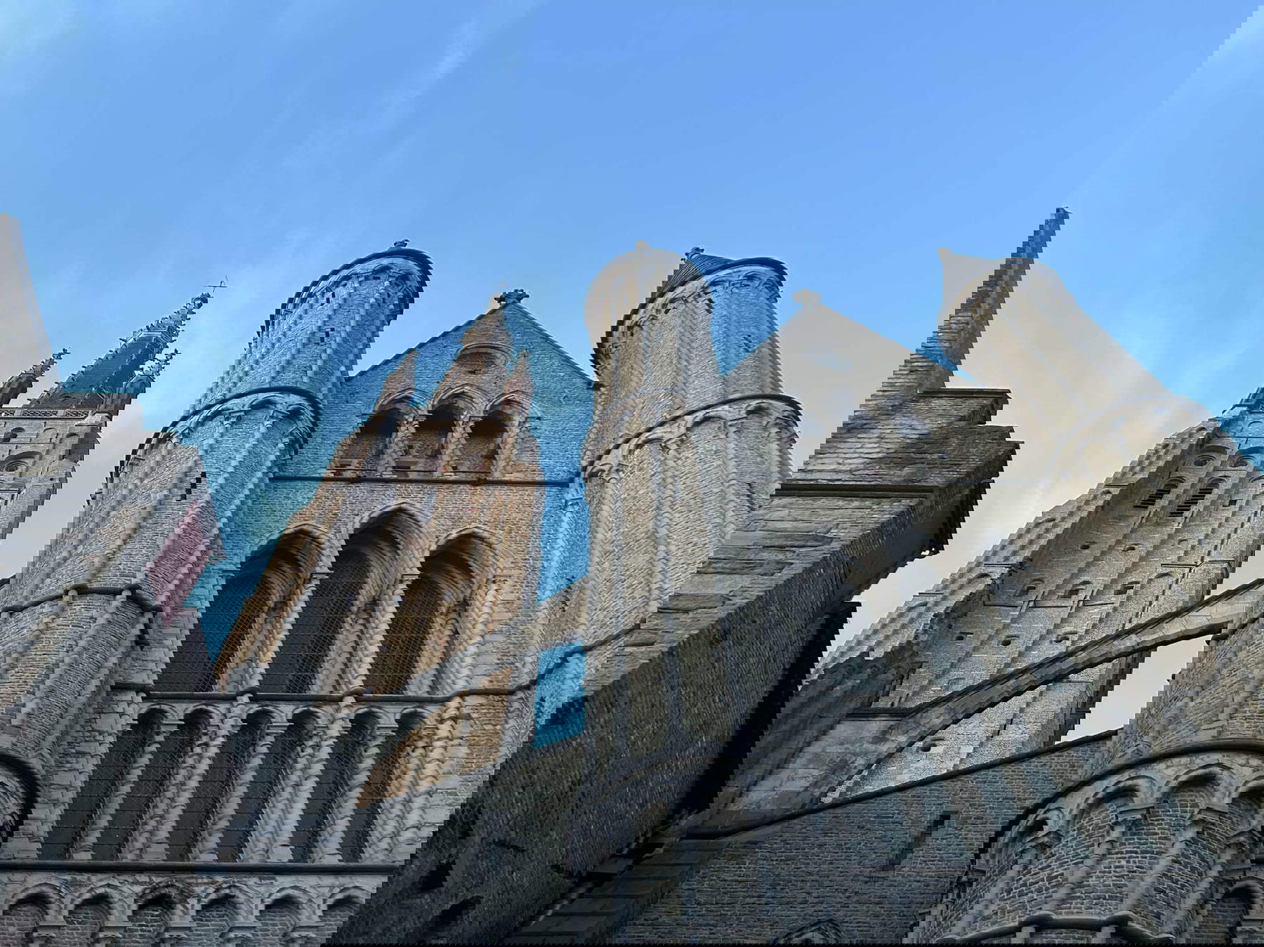 The exterior of the Onze-Lieve-Vrouwekerk church in Bruges
