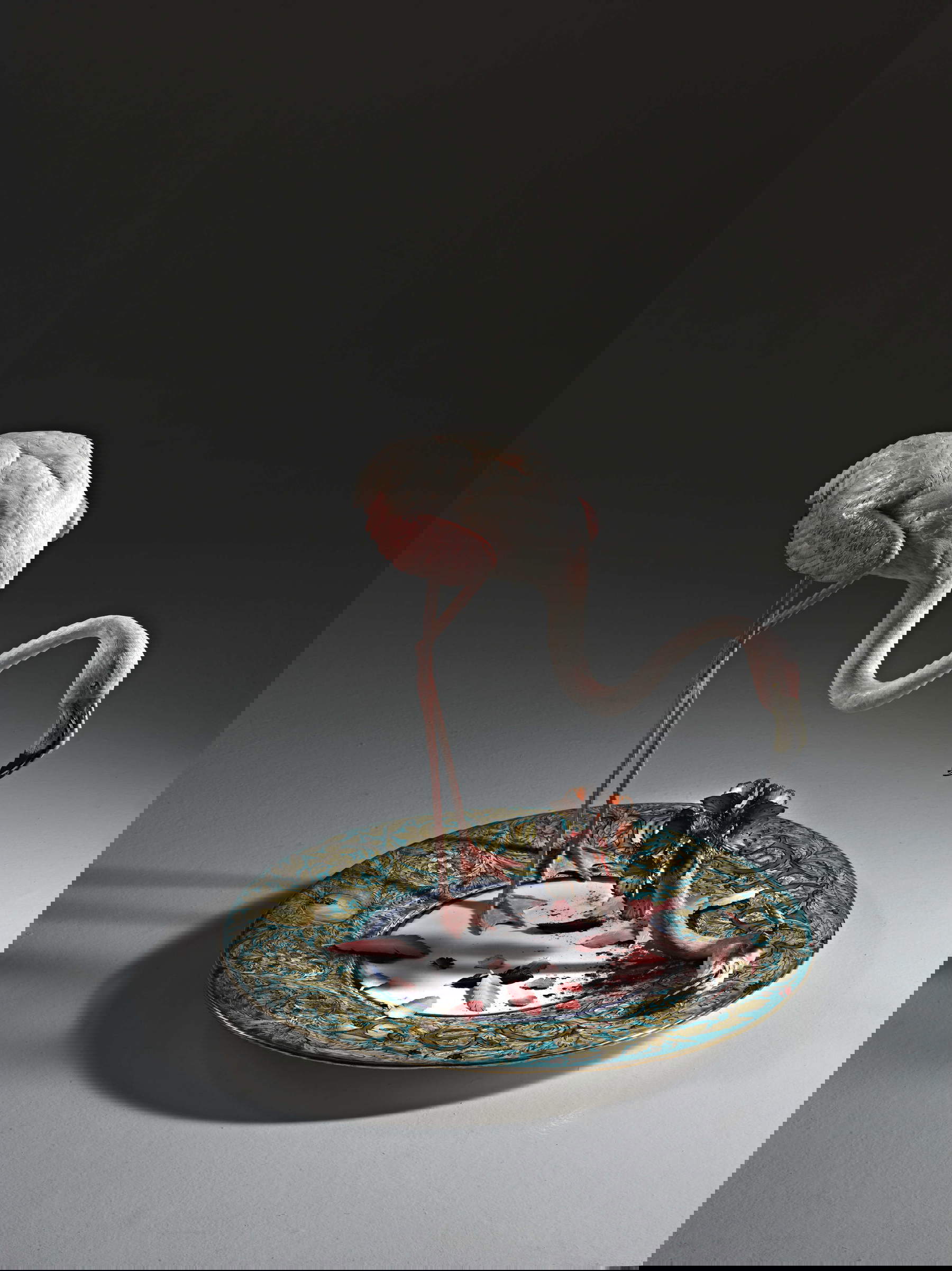 Bertozzi&amp;Casoni, Flamingo (2012; polychrome Keramik, 68 x 75 x 75 cm)