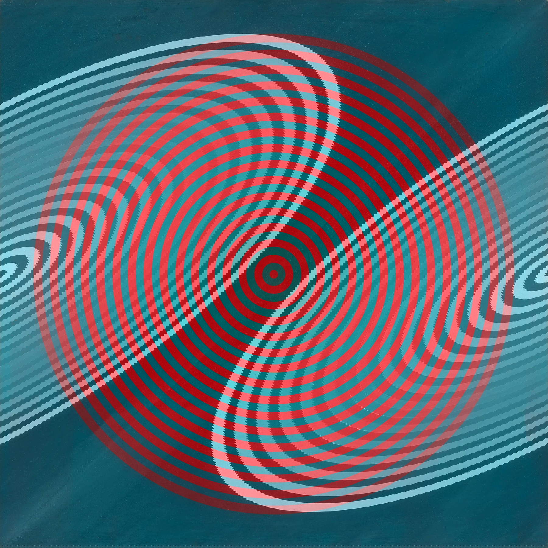 Marina Apollonio, Gradation 16N (1966; Acryl auf Holz 70 x 70 cm; Sammlung Holler) © Marina Apollonio Marina Apollonio, Gradation 16N (1966; Acryl auf Holz 70 x 70 cm; Sammlung Holler) © Marina Apollonio