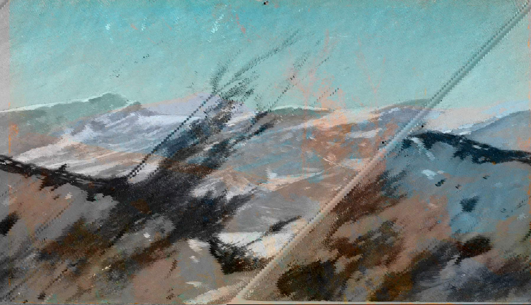 Stefano Bruzzi, Neige sur les collines (1875)