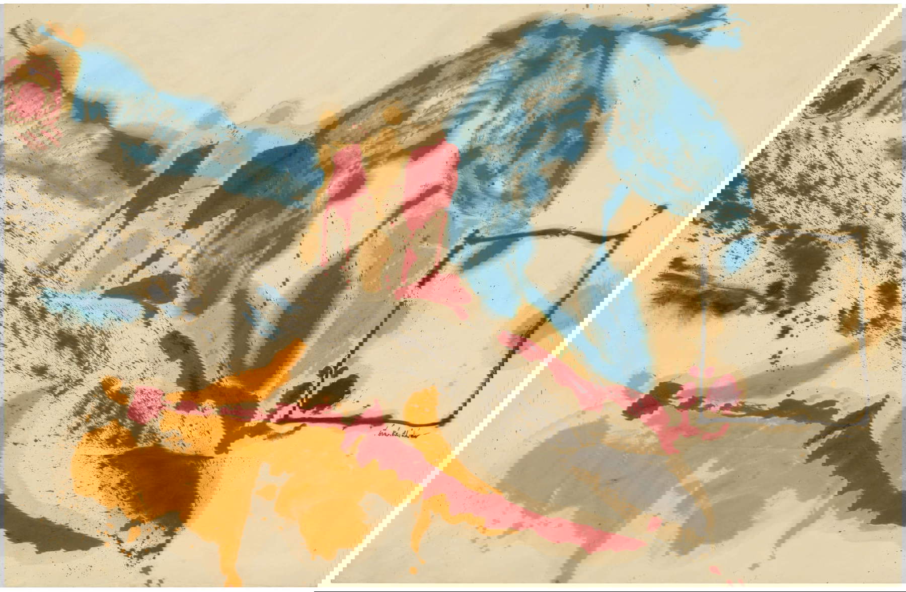Helen Frankenthaler, Alassio (1960; olio su tela, 216,5 × 332,7 cm; New York, Helen Frankenthaler Foundation) © 2024 Helen Frankenthaler Foundation, Inc. / Artists Rights Society (ARS), New York Helen Frankenthaler, Alassio (1960; olio su tela, 216,5 × 332,7 cm; New York, Helen Frankenthaler Foundation) © 2024 Helen Frankenthaler Foundation, Inc. / Artists Rights Society (ARS), New York