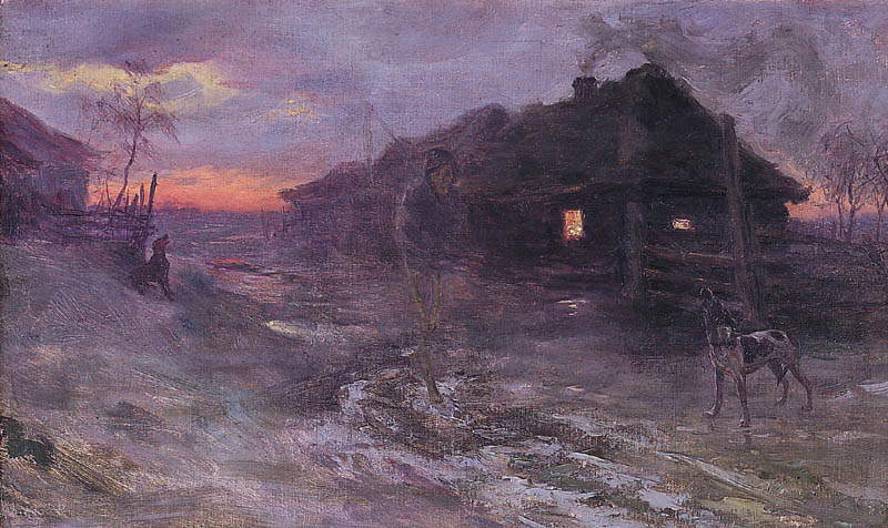 Henryk Weyssenhoff, Przeczucie (1893 circa; olio su tela, 39 x 65,5 cm; Collezione privata) Henryk Weyssenhoff, Przeczucie (1893 circa; olio su tela, 39 x 65,5 cm; Collezione privata)