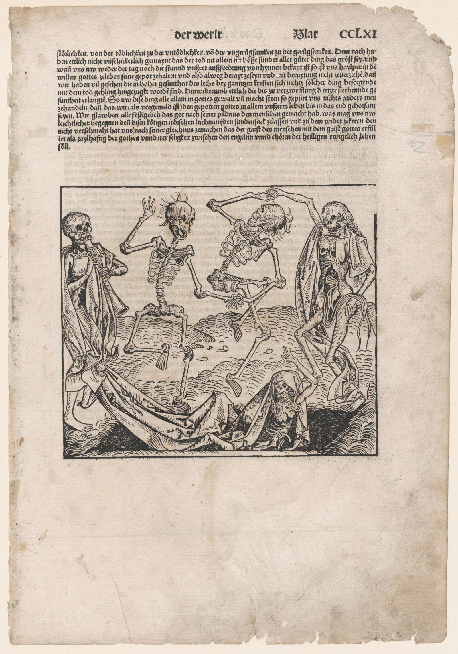 Michael Wolgemut, La Danza della Morte (1493; incisione, 46 x 31,7 cm; New York, Metropolitan Museum of Art) Michael Wolgemut, La Danza della Morte (1493; incisione, 46 x 31,7 cm; New York, Metropolitan Museum of Art)