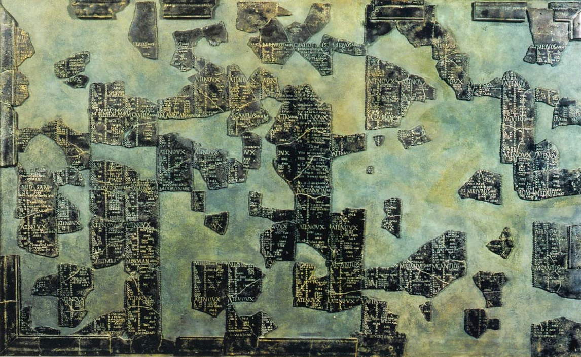 Calendario Coligny (siglo II d.C.; bronce, 148 x 90 cm; Lyon, Lugdunum Musée et Théâtres)
