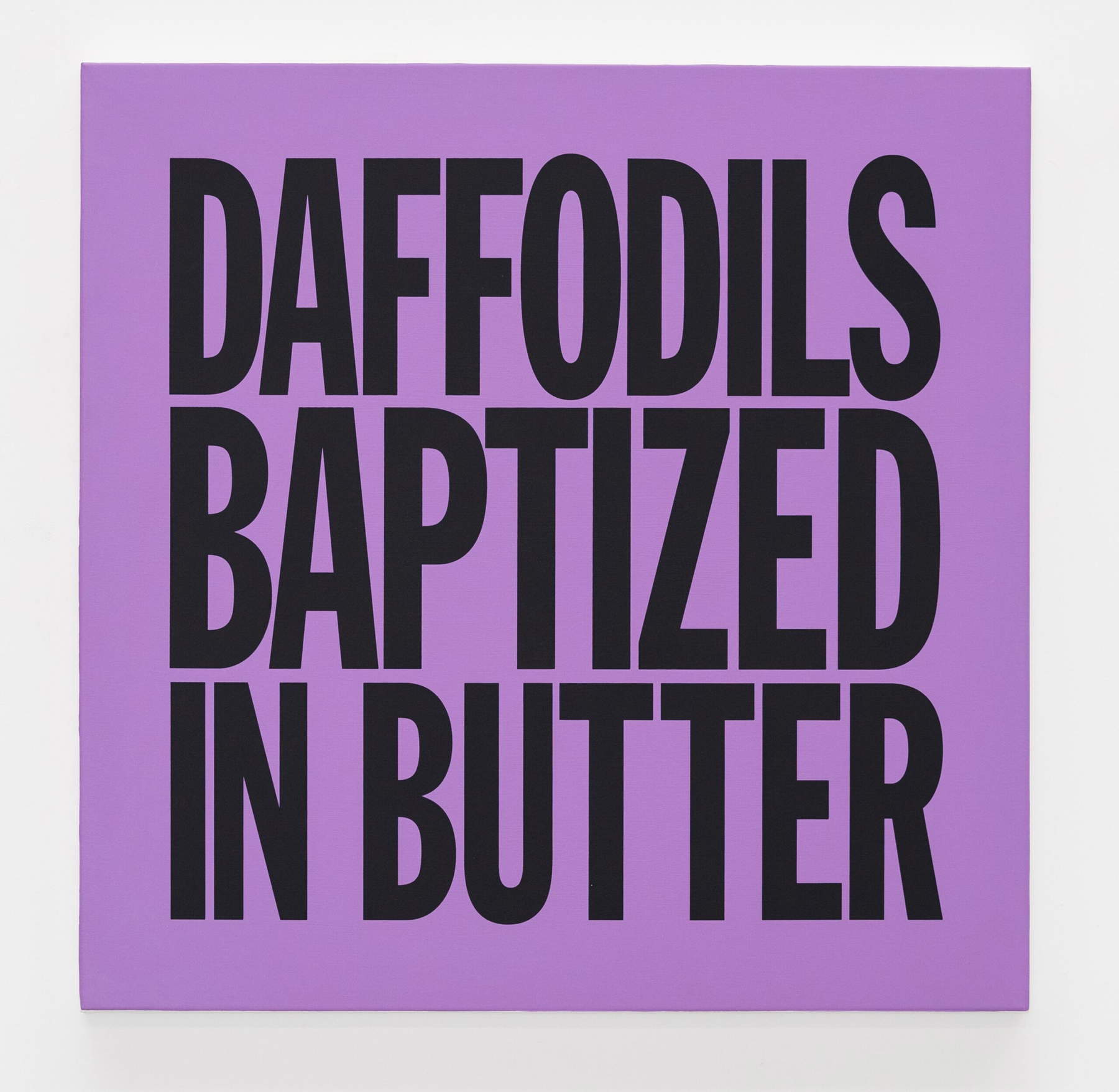 John Giorno, Jonquilles baptisées au beurre (2017-2023 ; acrylique sur toile, 101,6 x 101,6 cm). John Giorno, Jonquilles baptisées au beurre (2017-2023 ; acrylique sur toile, 101,6 x 101,6 cm).