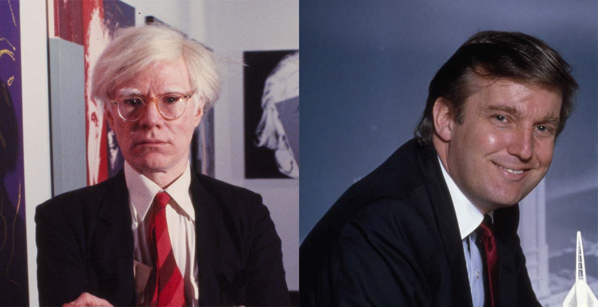 Andy Warhol en 1980 (foto: Bernard Gotfryd) y Donald Trump en 1985 (foto: Bernard Gotfryd) Andy Warhol en 1980 (foto: Bernard Gotfryd) y Donald Trump en 1985 (foto: Bernard Gotfryd)