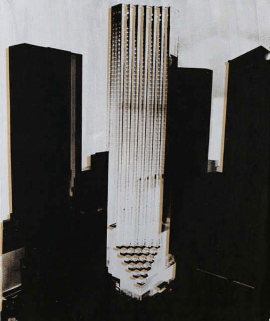 Andy Warhol, Trump Tower (1981; pigmentos sintéticos y serigrafía sobre lienzo, 127,6 x 107 cm; Pittsburgh, Warhol Museum) Andy Warhol, Trump Tower (1981; pigmentos sintéticos y serigrafía sobre lienzo, 127,6 x 107 cm; Pittsburgh, Warhol Museum)