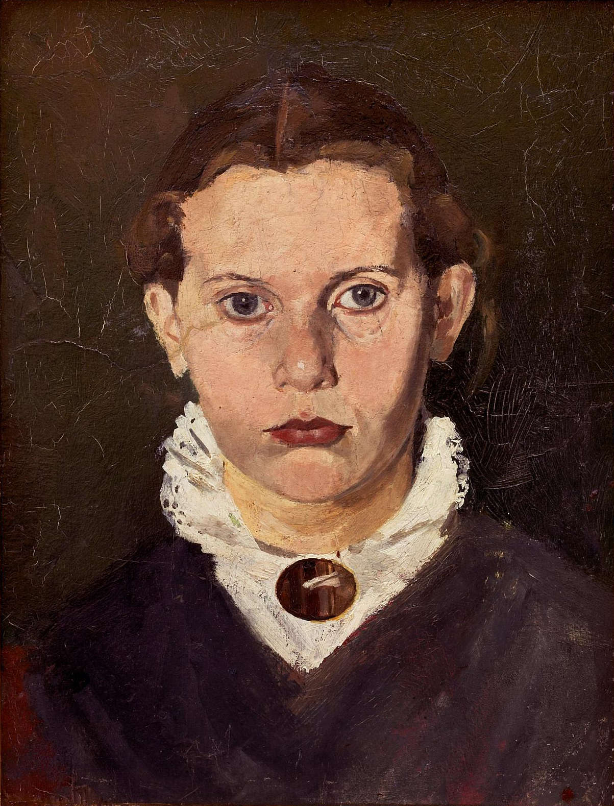 Edvard Munch, Laura Munch (1882; olio su carta, 23,5 × 18 cm; Oslo, Munchmuseet) Foto © Munchmuseet