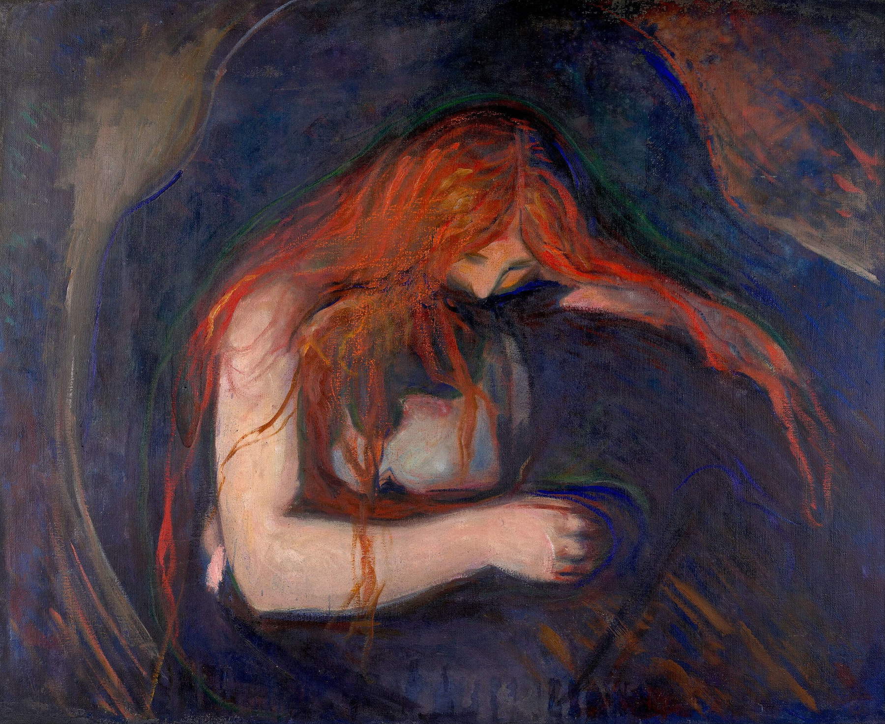 Edvard Munch, Vampiro (1895; olio su tela, 91 × 109 mm; Oslo, Munchmuseet) Foto © Munchmuseet