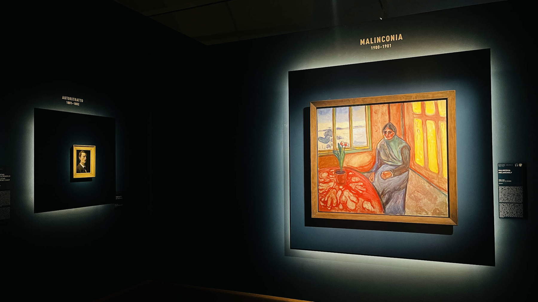 Allestimenti della mostra Munch. Il grido interiore. Foto: Arthemisia