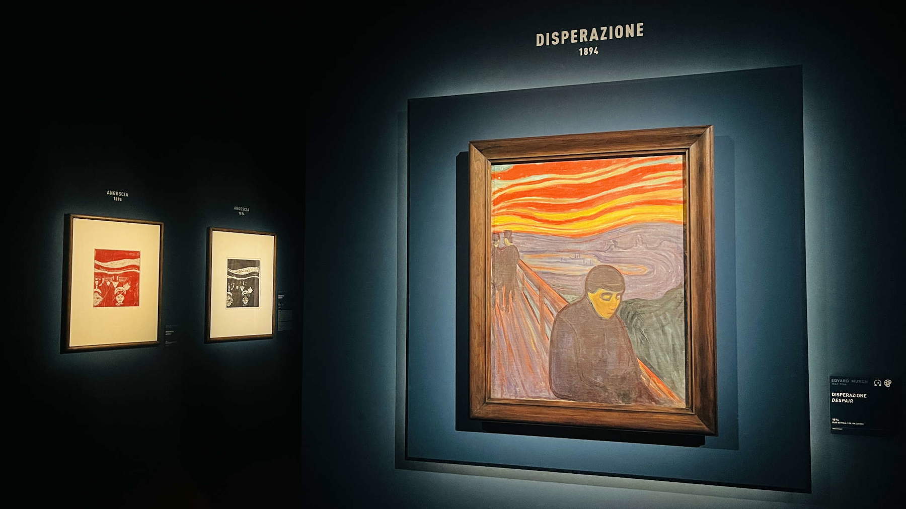 Allestimenti della mostra Munch. Il grido interiore. Foto: Arthemisia