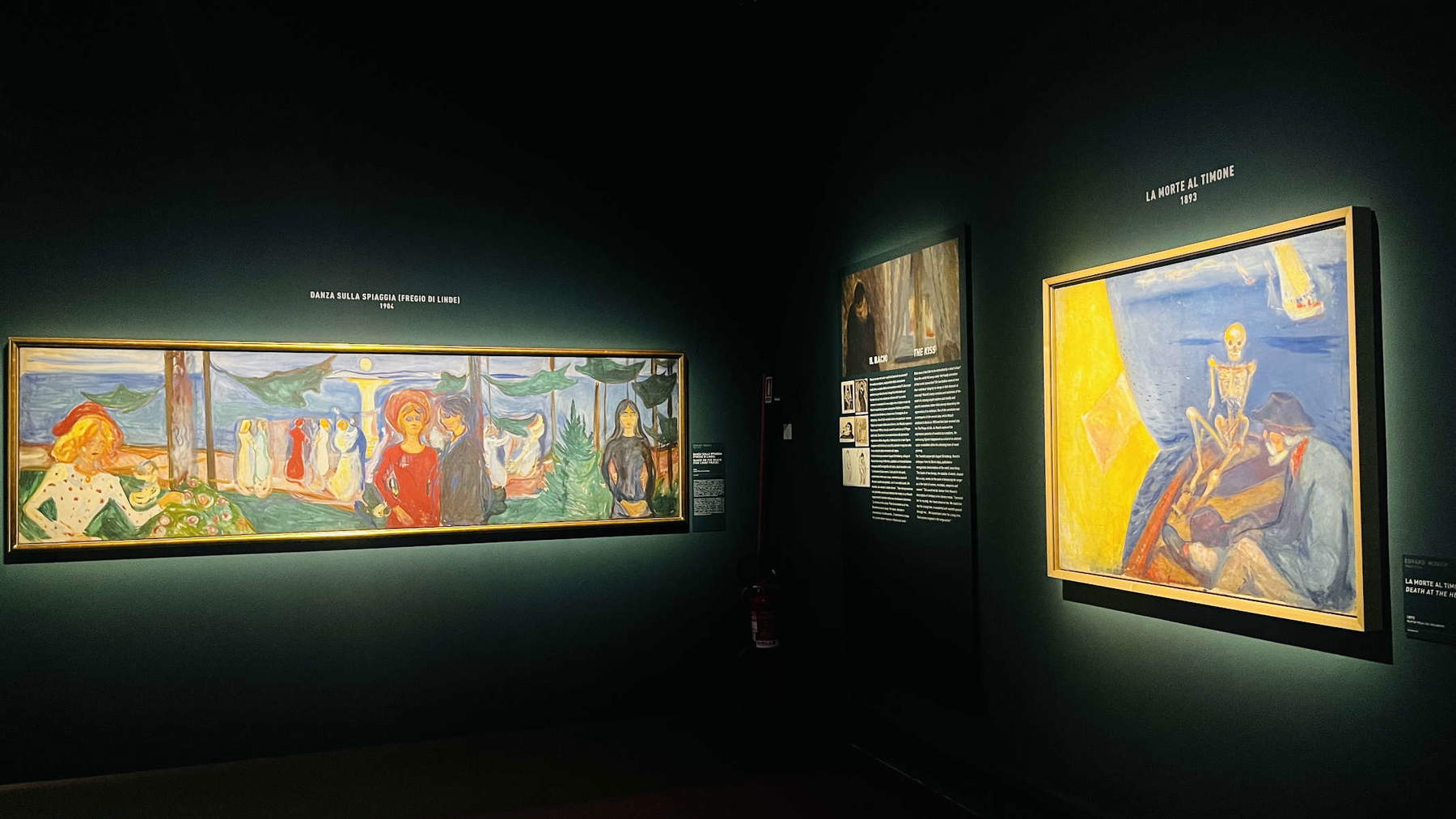 Allestimenti della mostra Munch. Il grido interiore. Foto: Arthemisia