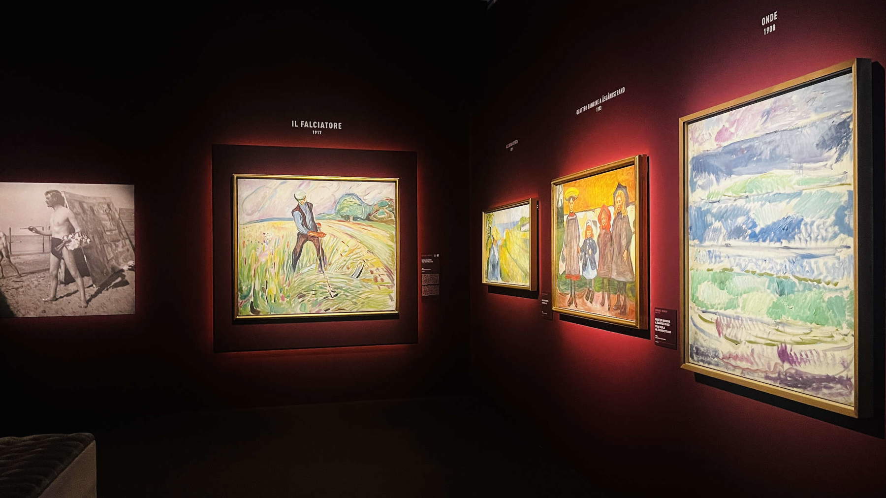 Allestimenti della mostra Munch. Il grido interiore. Foto: Arthemisia