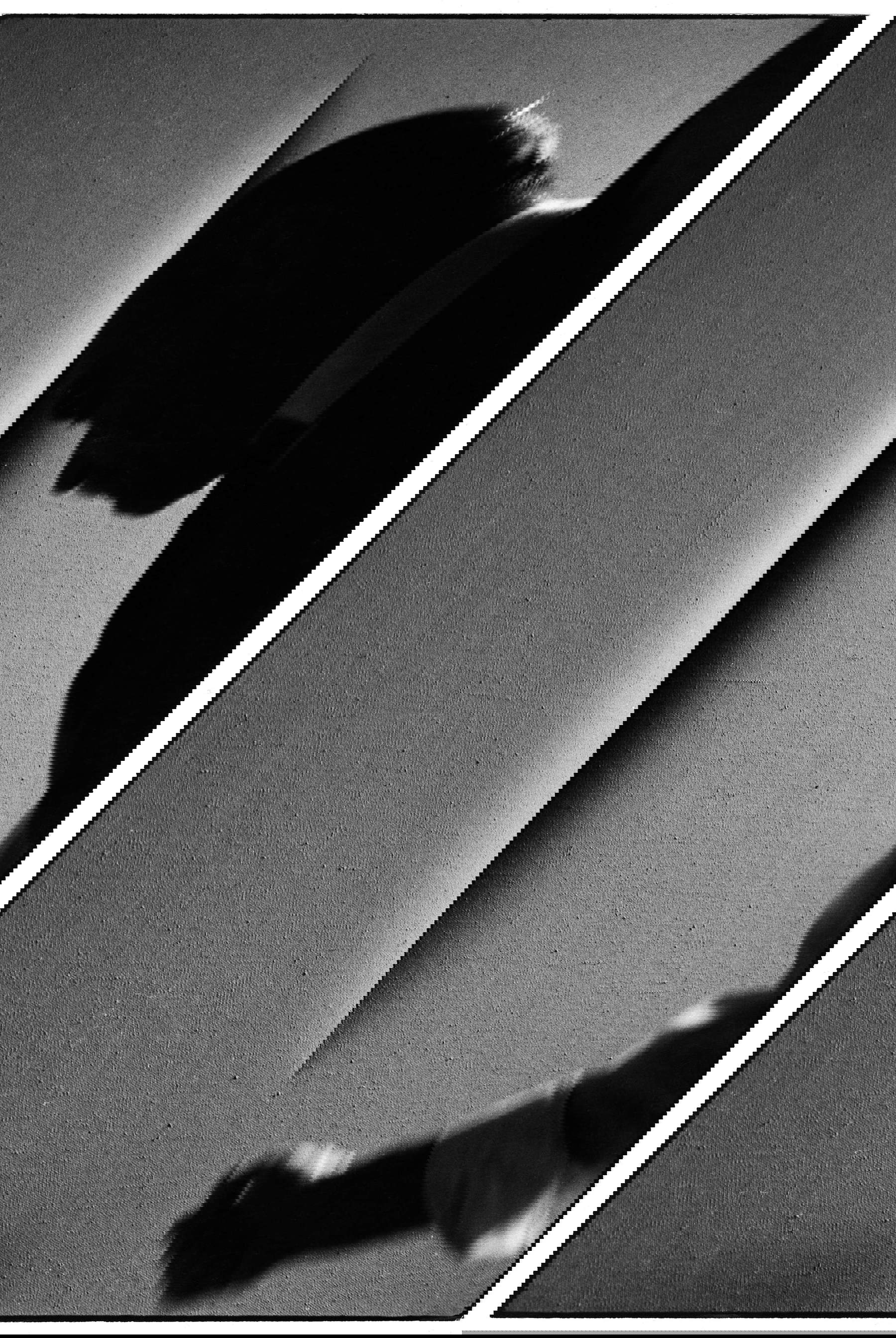 Ugo Mulas, Lucio Fontana, l'Attesa, Milan (1964). Ugo Mulas photographs &copy; Eredi Ugo Mulas. All rights reserved. By concession of Archivio Ugo Mulas, Milan - Galleria Lia Rumma, Milan/Naples.