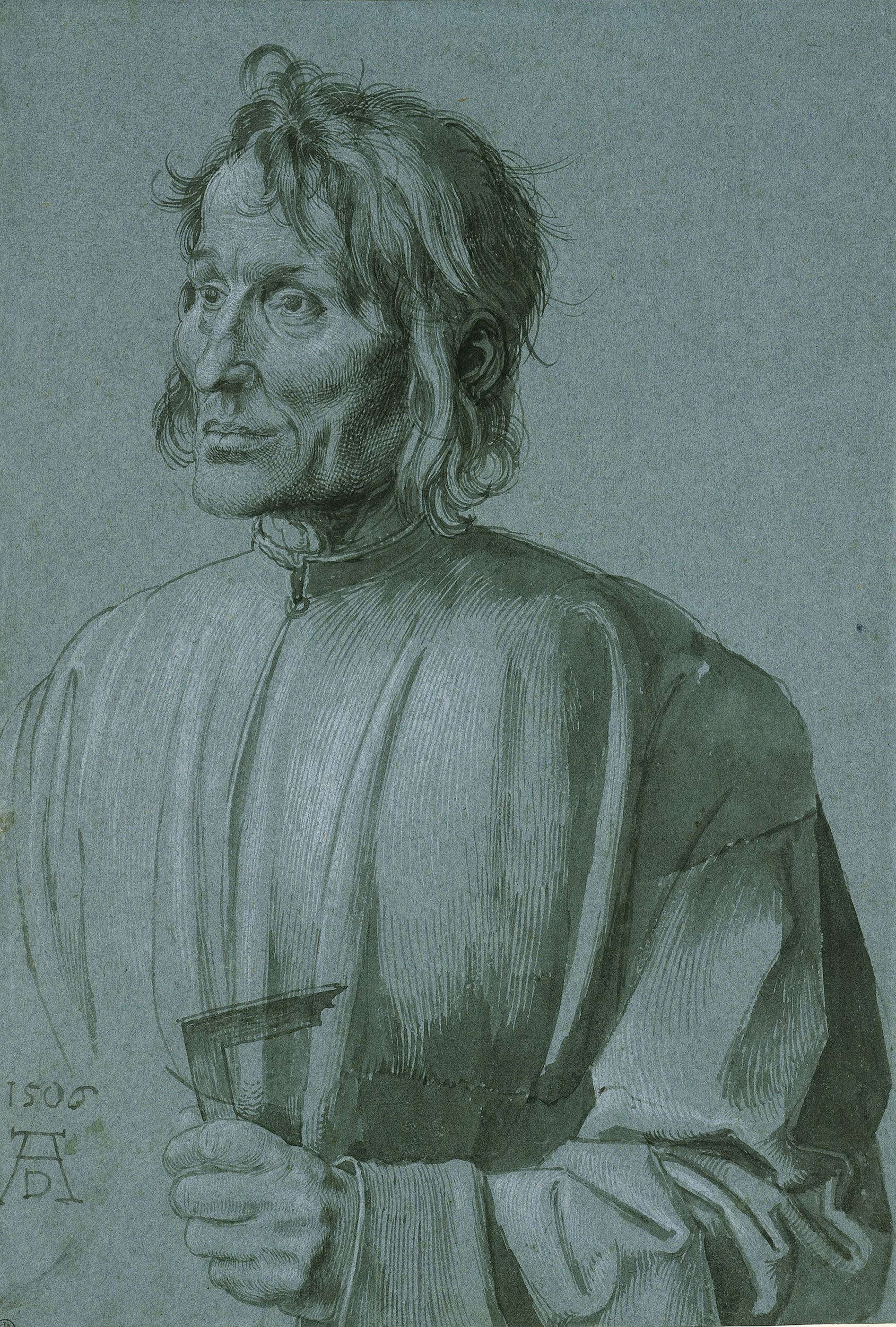 Albercht D&uuml;rer, Portrait of Girolamo Todesco (Hieronymus von Augsburg) (1506; drawing; Berlin, Kupferstichkabinett)